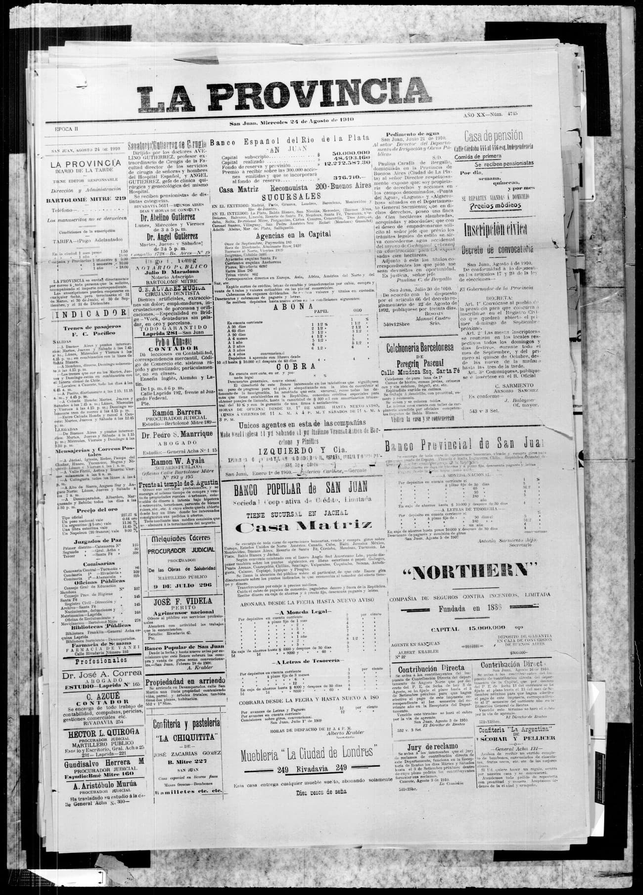 Portada · 24 de Agosto de 1910