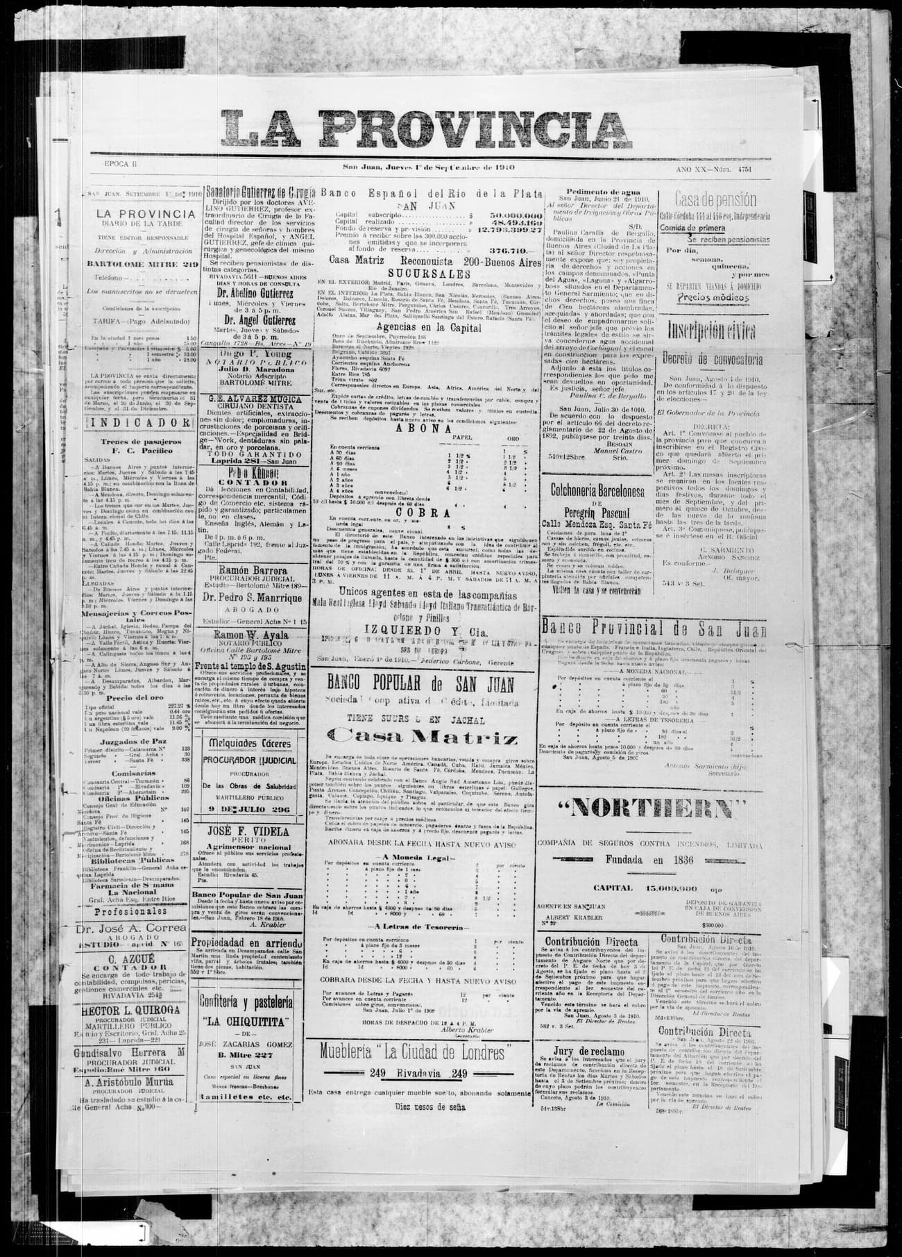 Portada · 1 de Septiembre de 1910