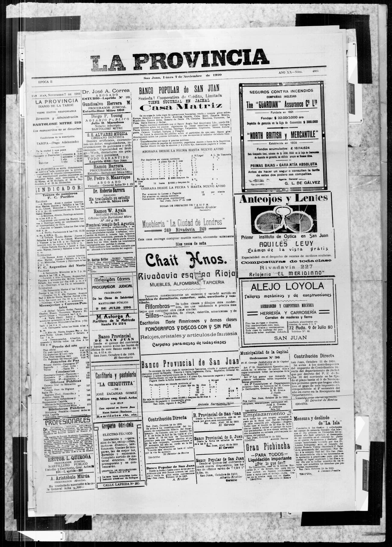 Portada · 7 de Noviembre de 1910