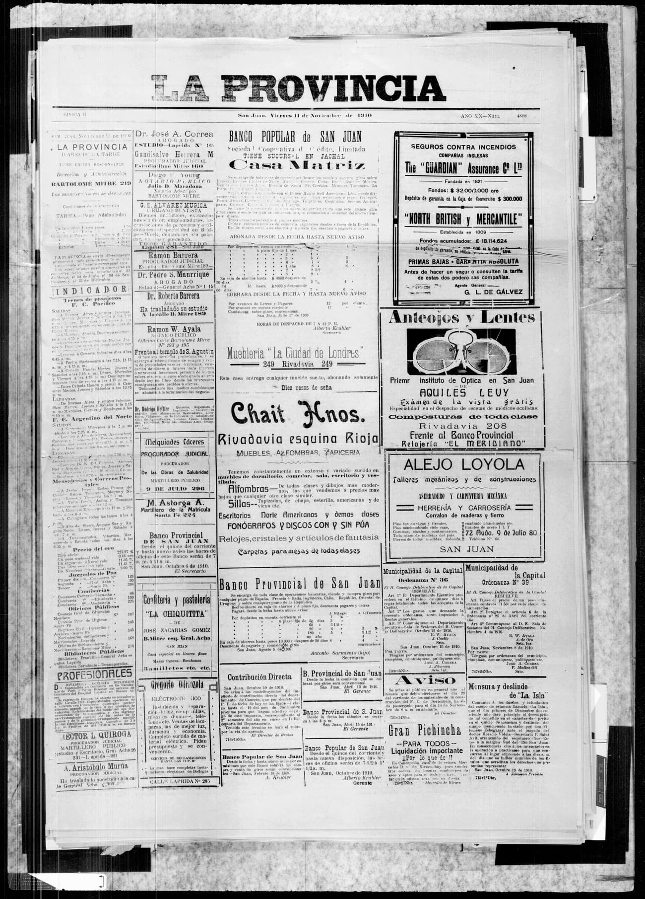Portada · 11 de Noviembre de 1910