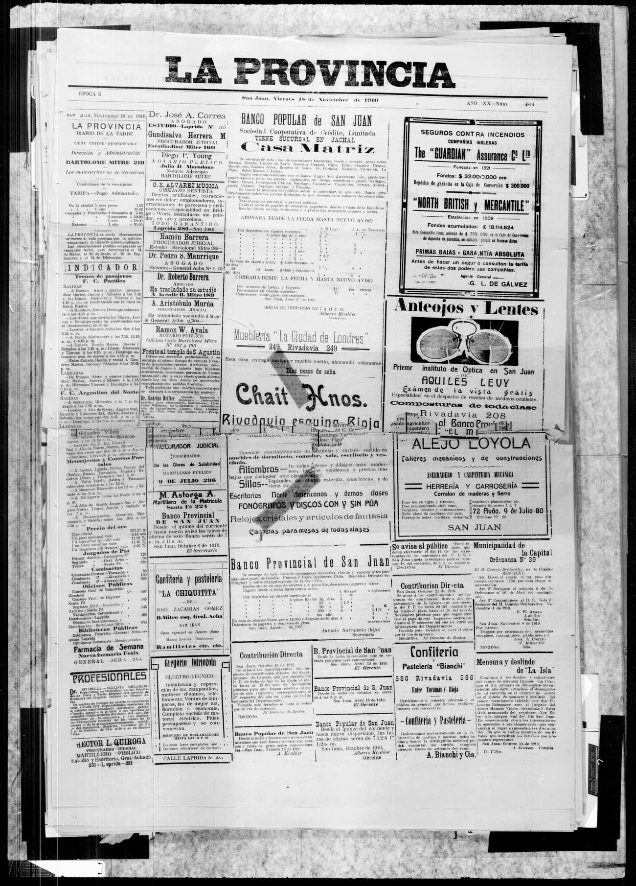 Portada · 18 de Noviembre de 1910
