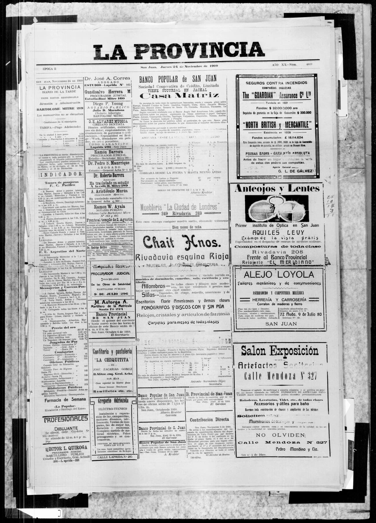 Portada · 24 de Noviembre de 1910