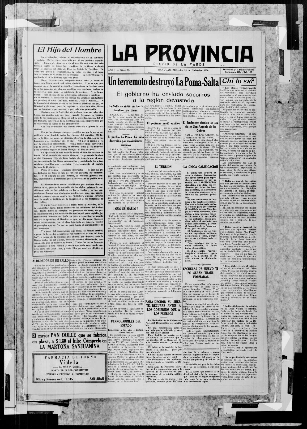 Portada · 24 de Diciembre de 1930
