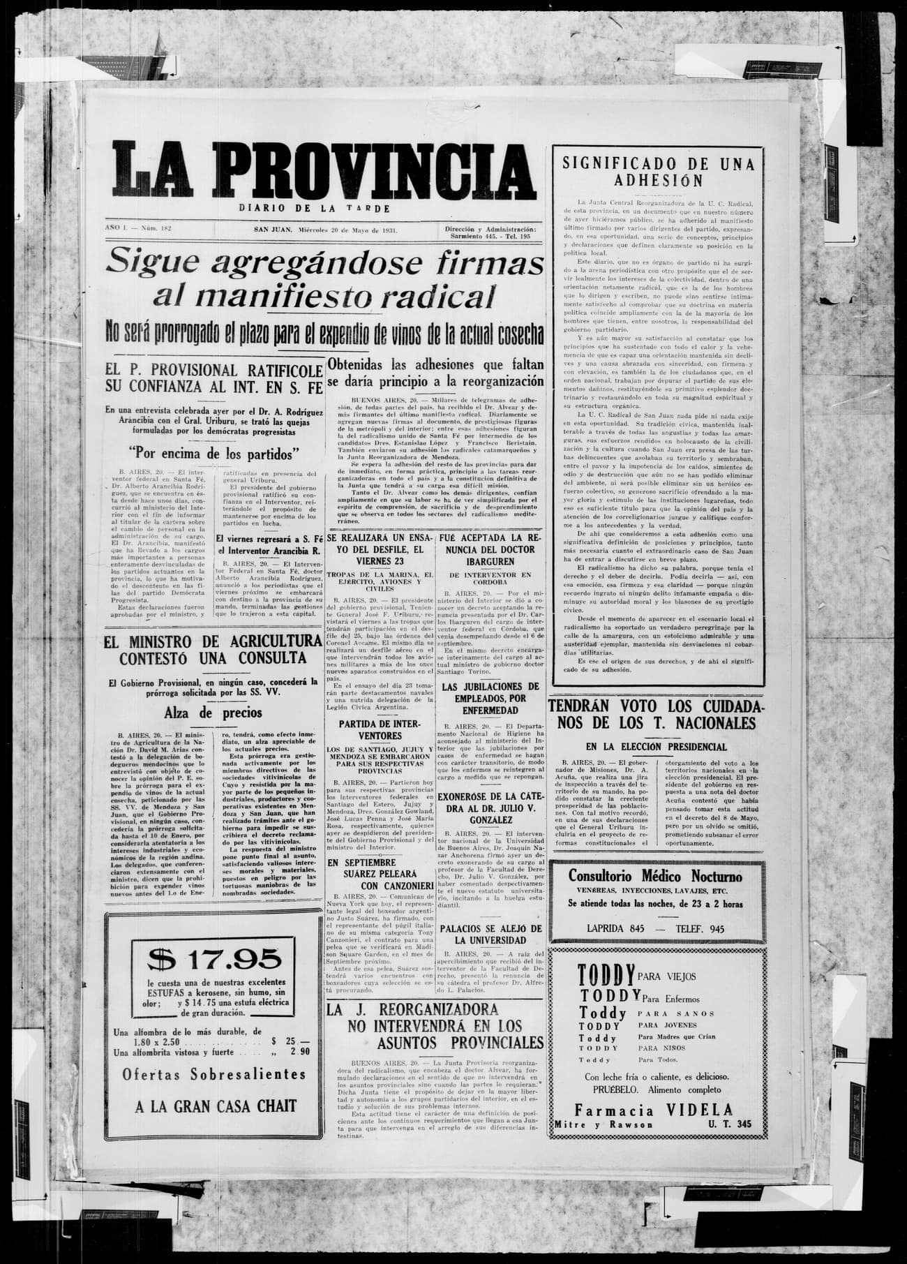 Portada · 20 de Mayo de 1931