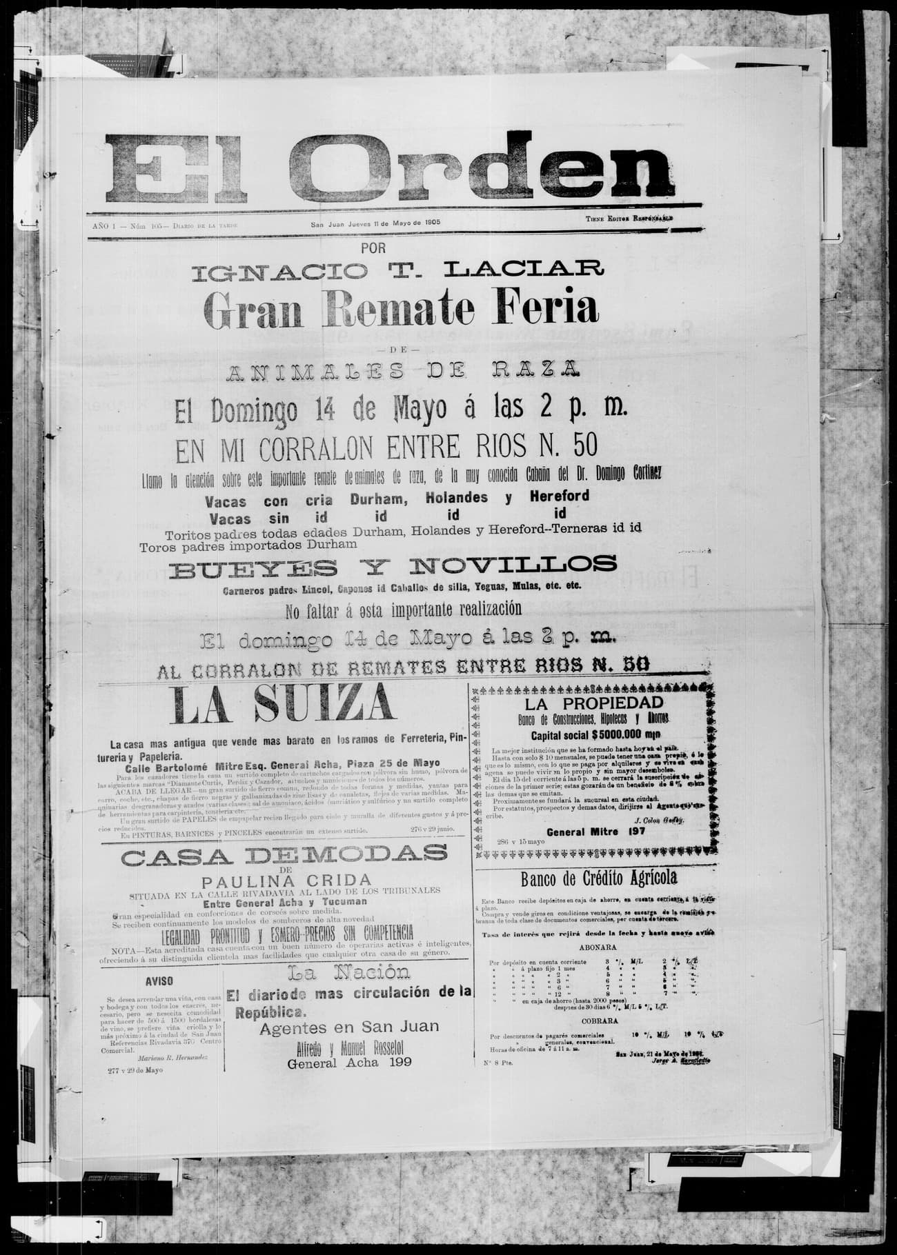 Portada · 11 de Mayo de 1905