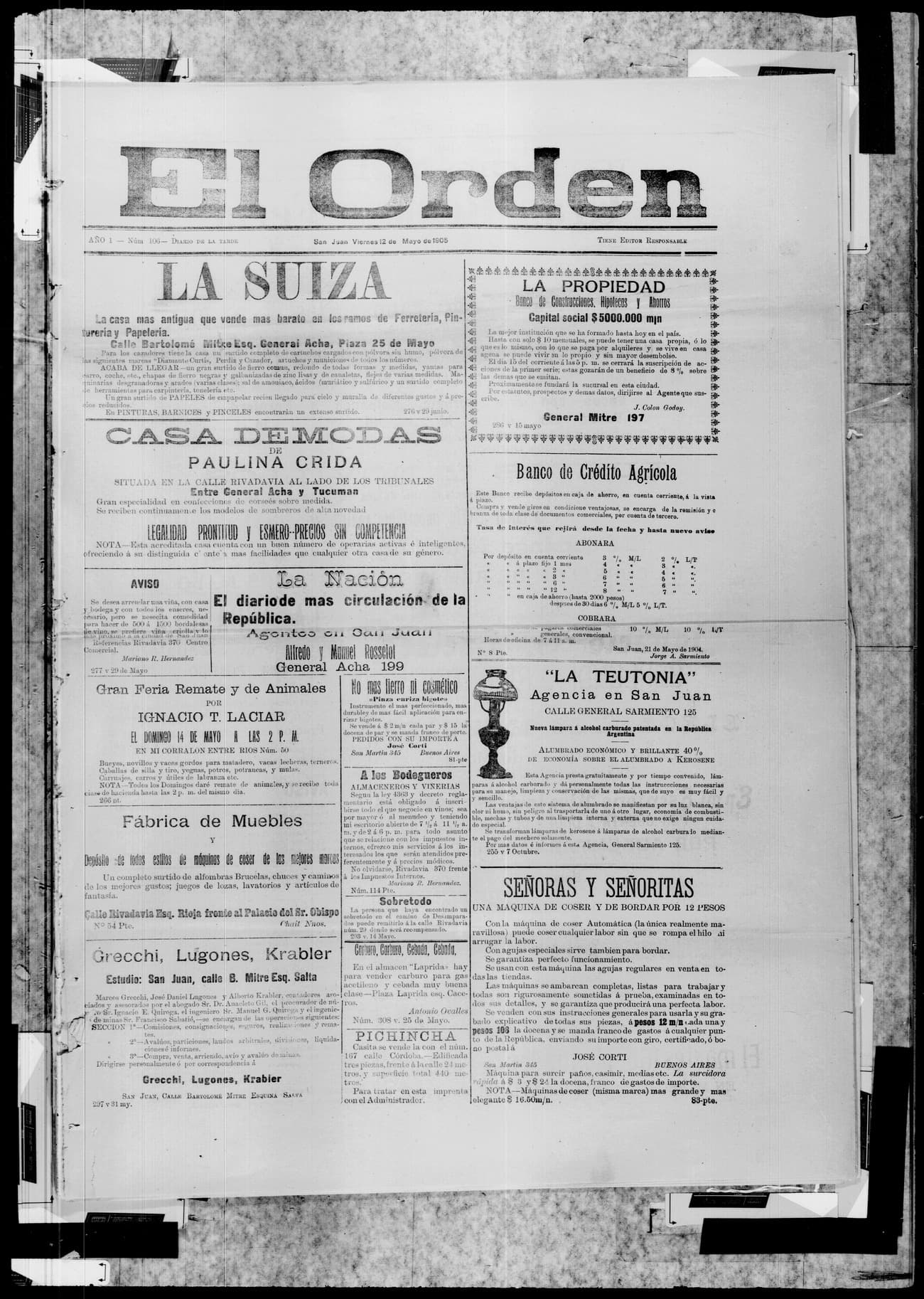 Portada · 12 de Mayo de 1905