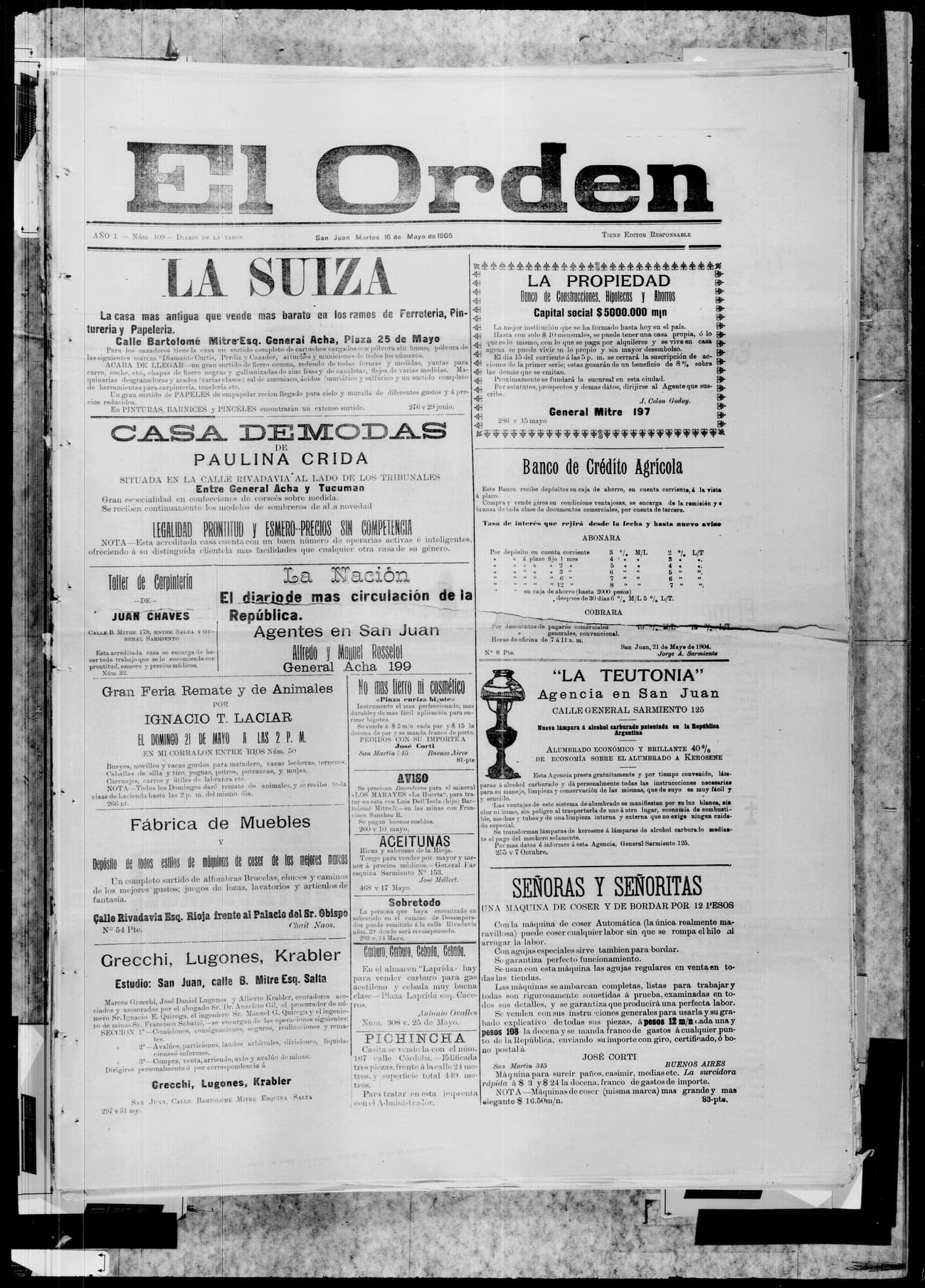 Portada · 16 de Mayo de 1905