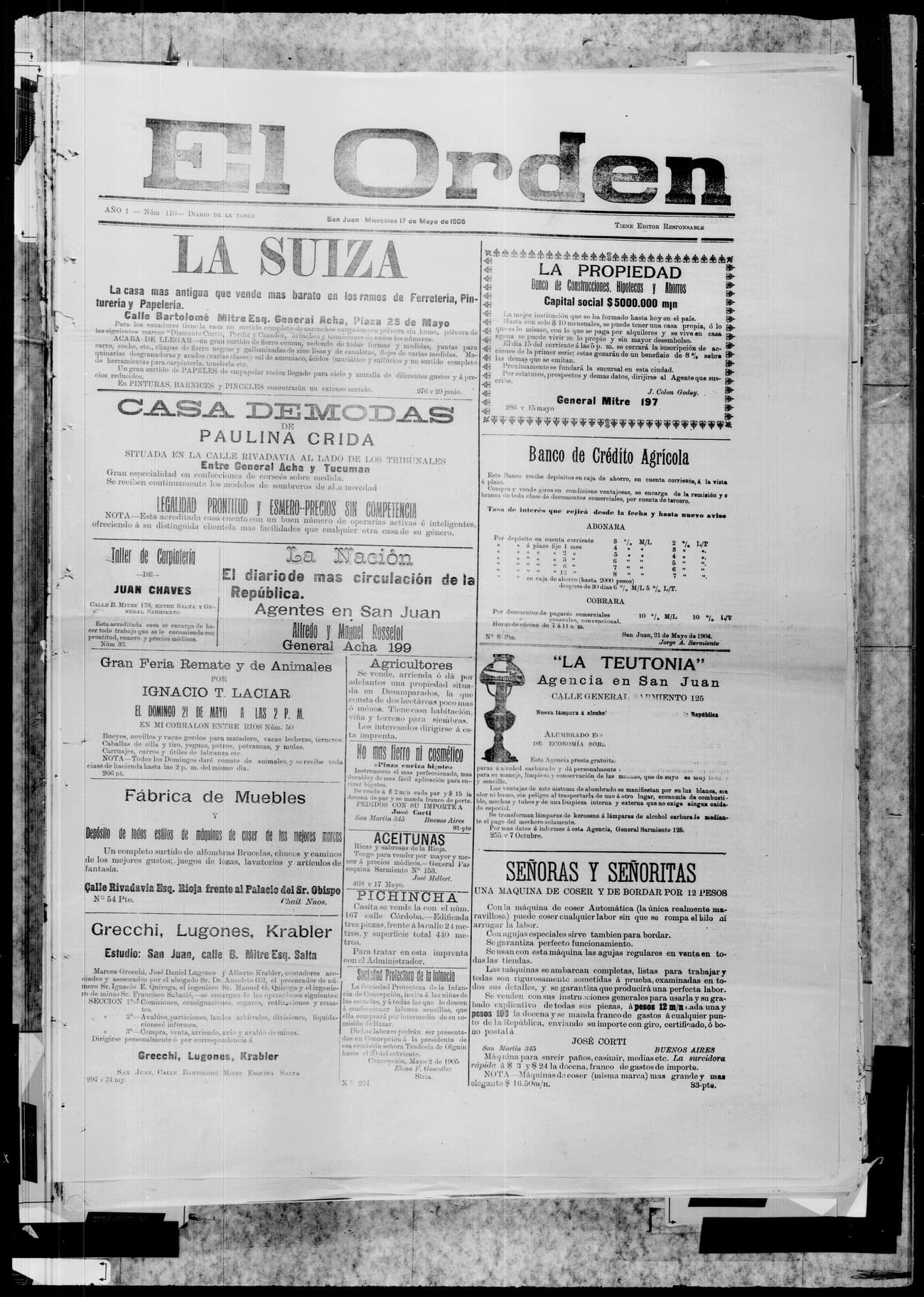 Portada · 17 de Mayo de 1905