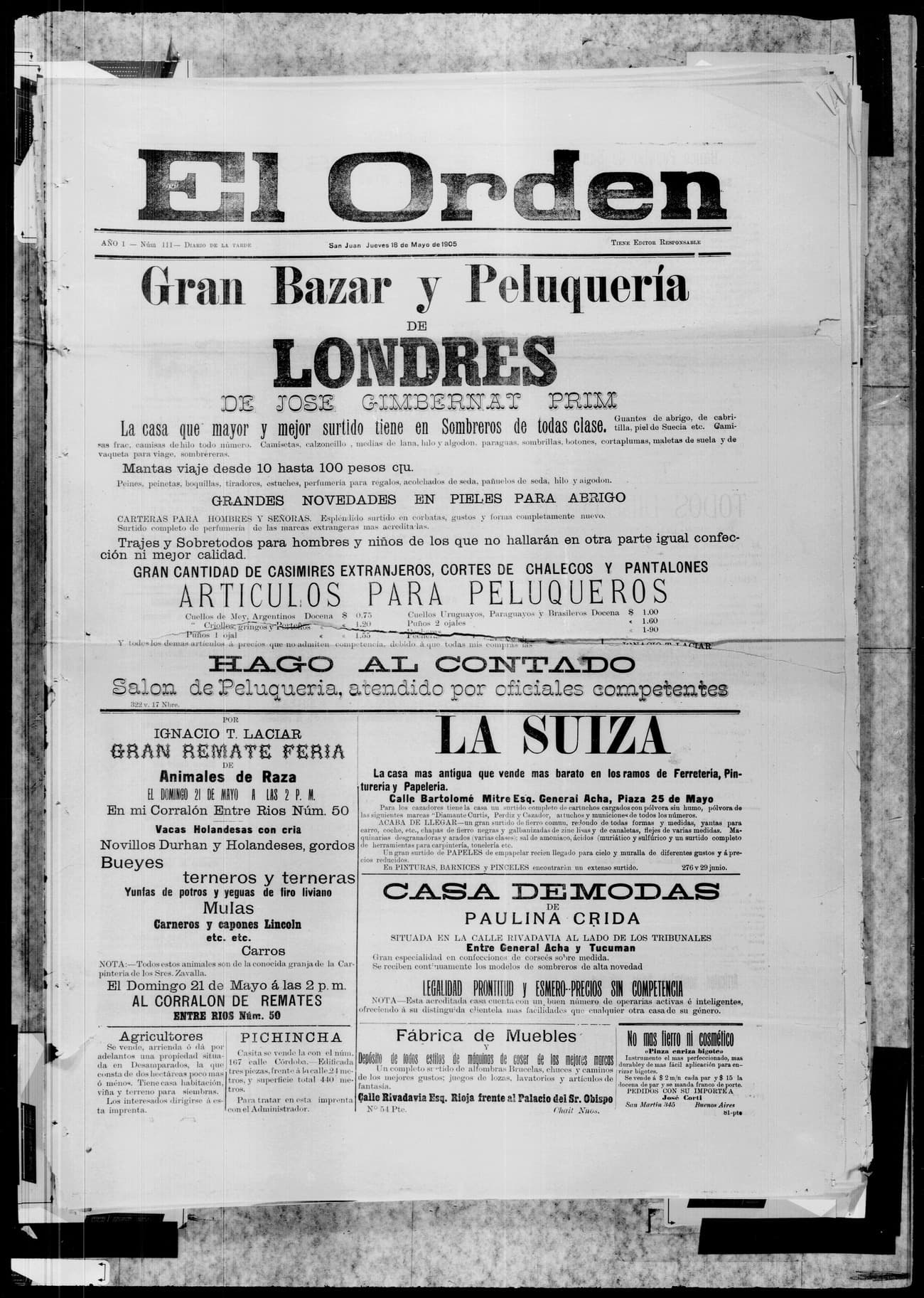 Portada · 18 de Mayo de 1905