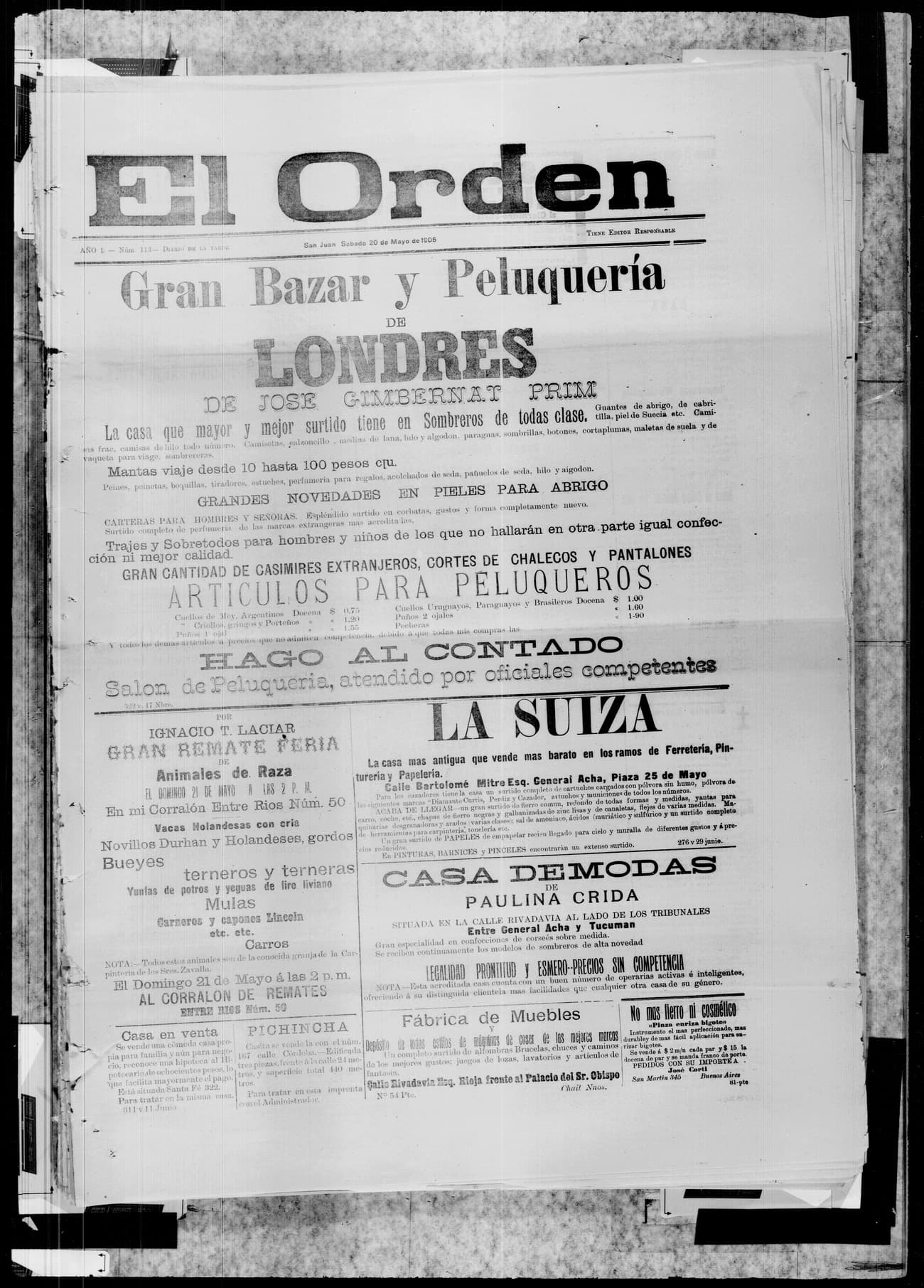 Portada · 20 de Mayo de 1905