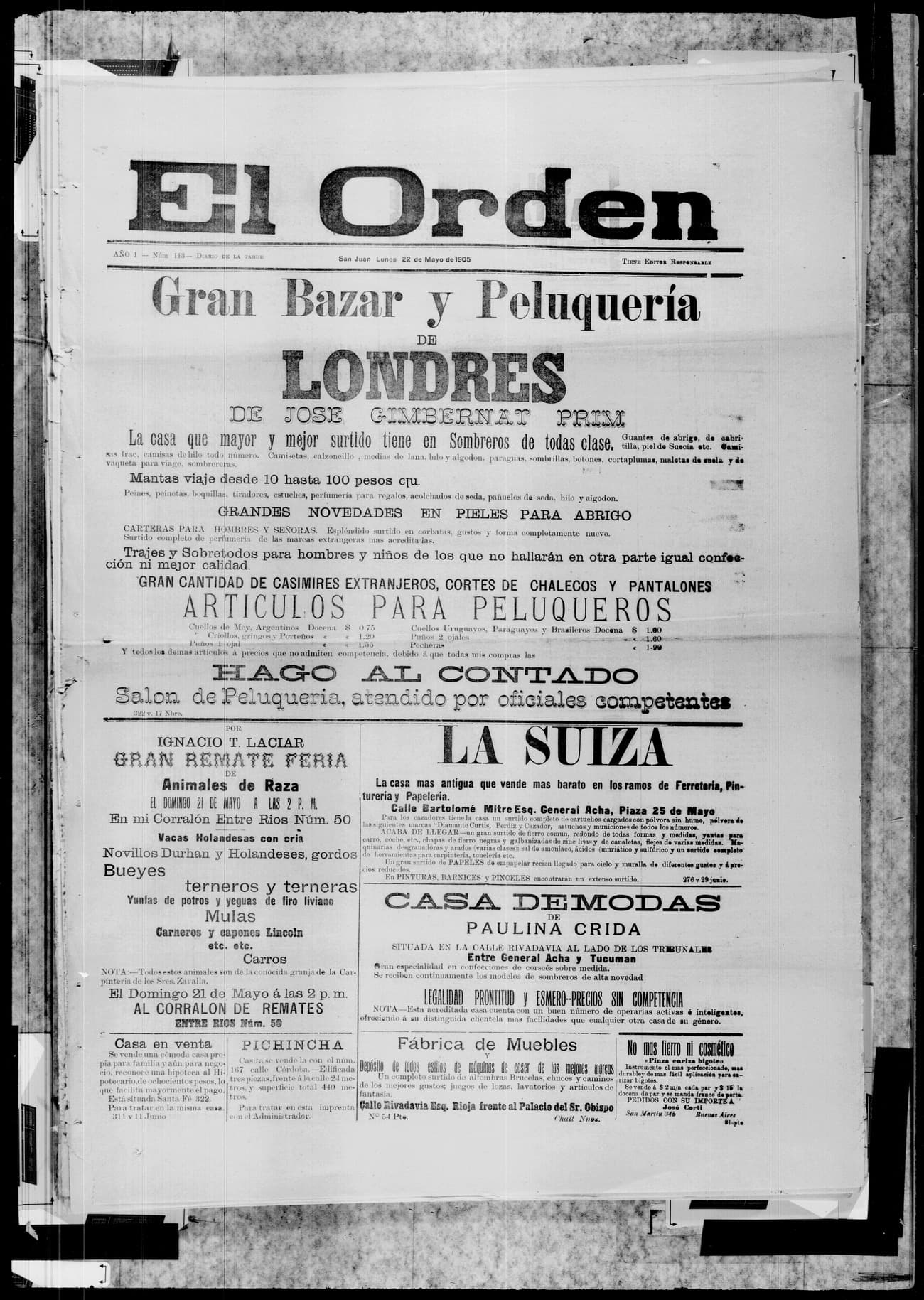 Portada · 22 de Mayo de 1905