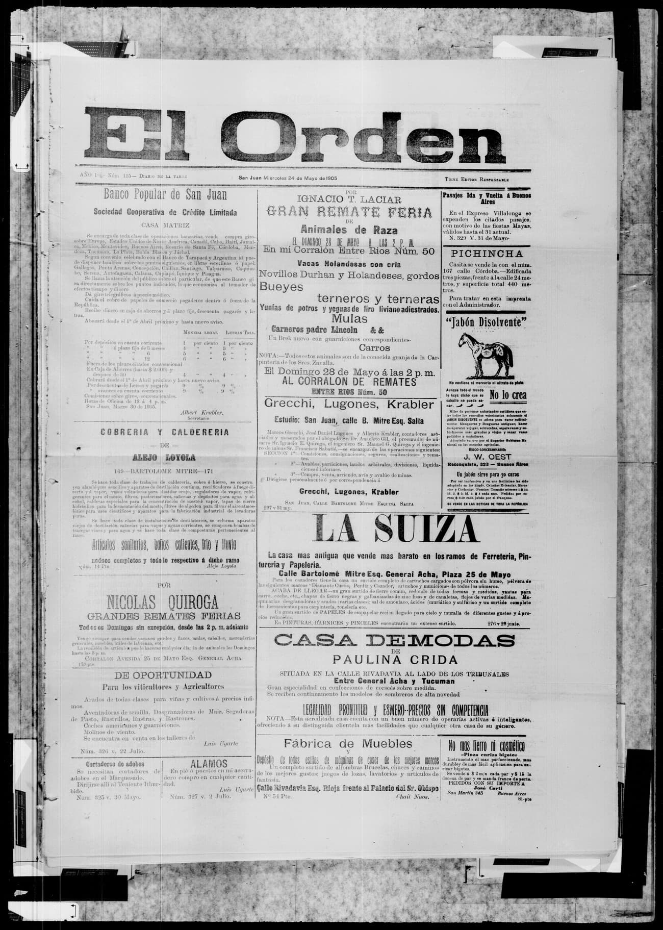 Portada · 24 de Mayo de 1905