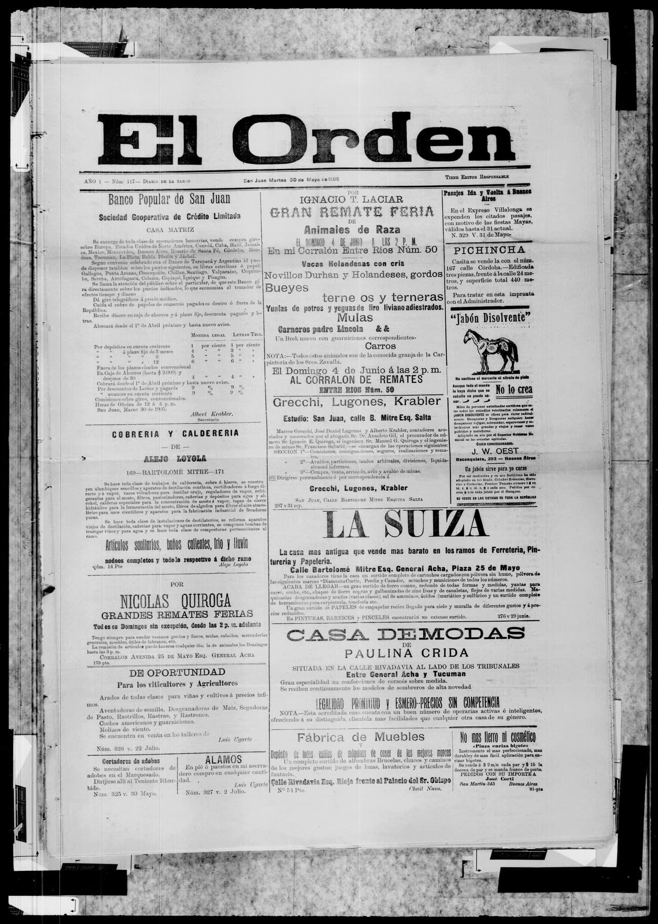 Portada · 30 de Mayo de 1905