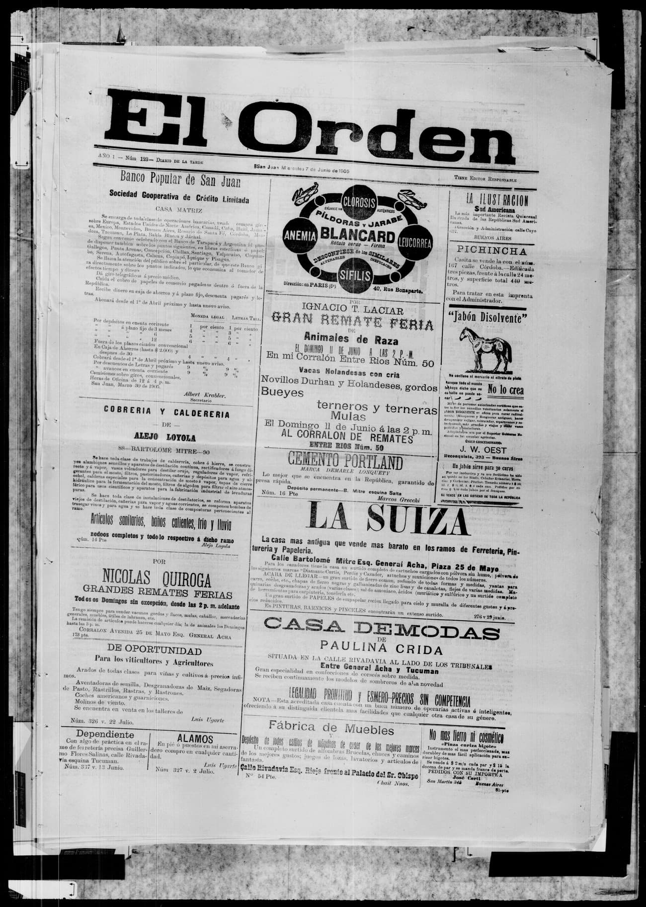 Portada · 7 de Junio de 1905