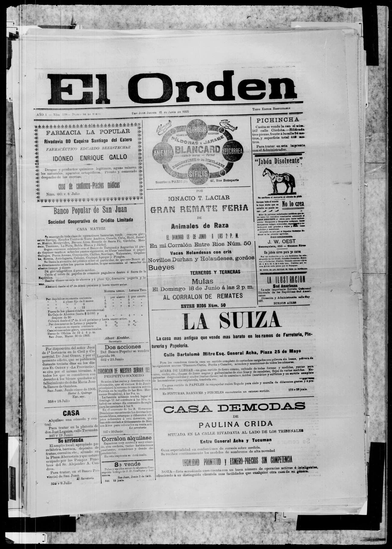 Portada · 15 de Junio de 1905