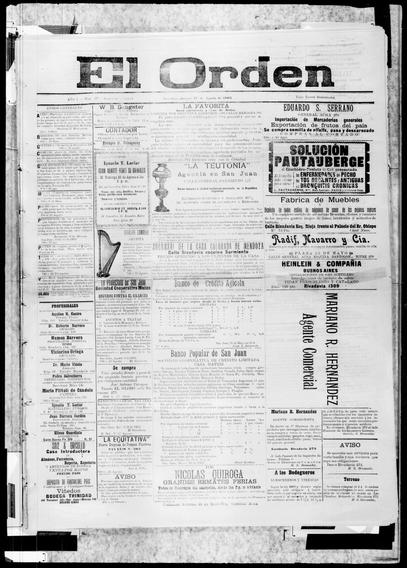 Portada · 17 de Agosto de 1905