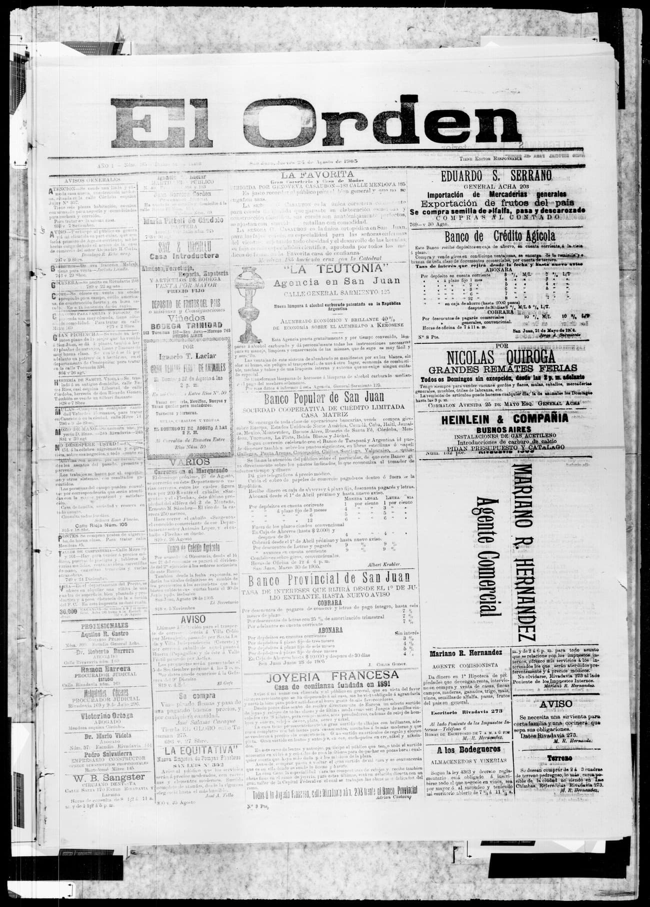 Portada · 24 de Agosto de 1905