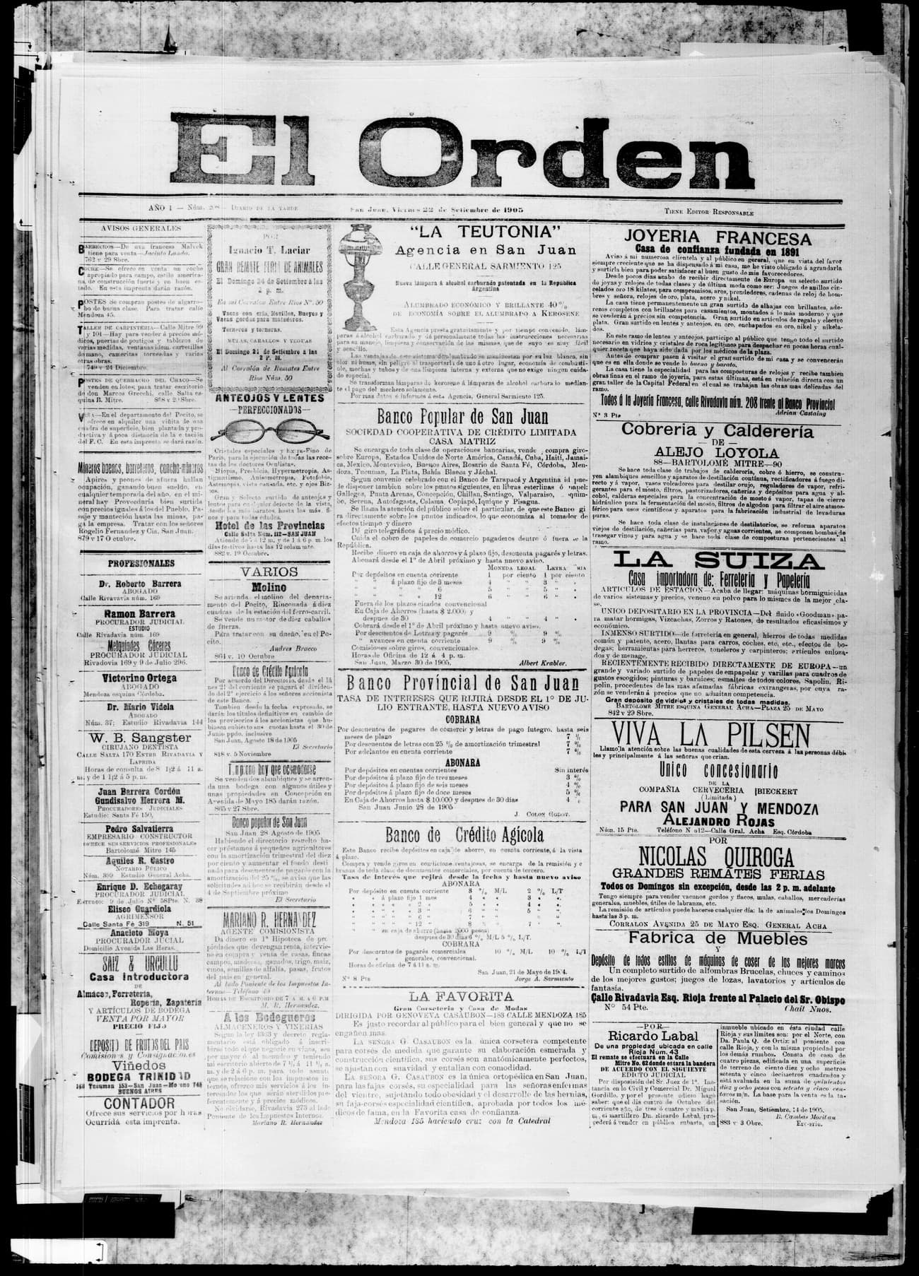 Portada · 22 de Septiembre de 1905