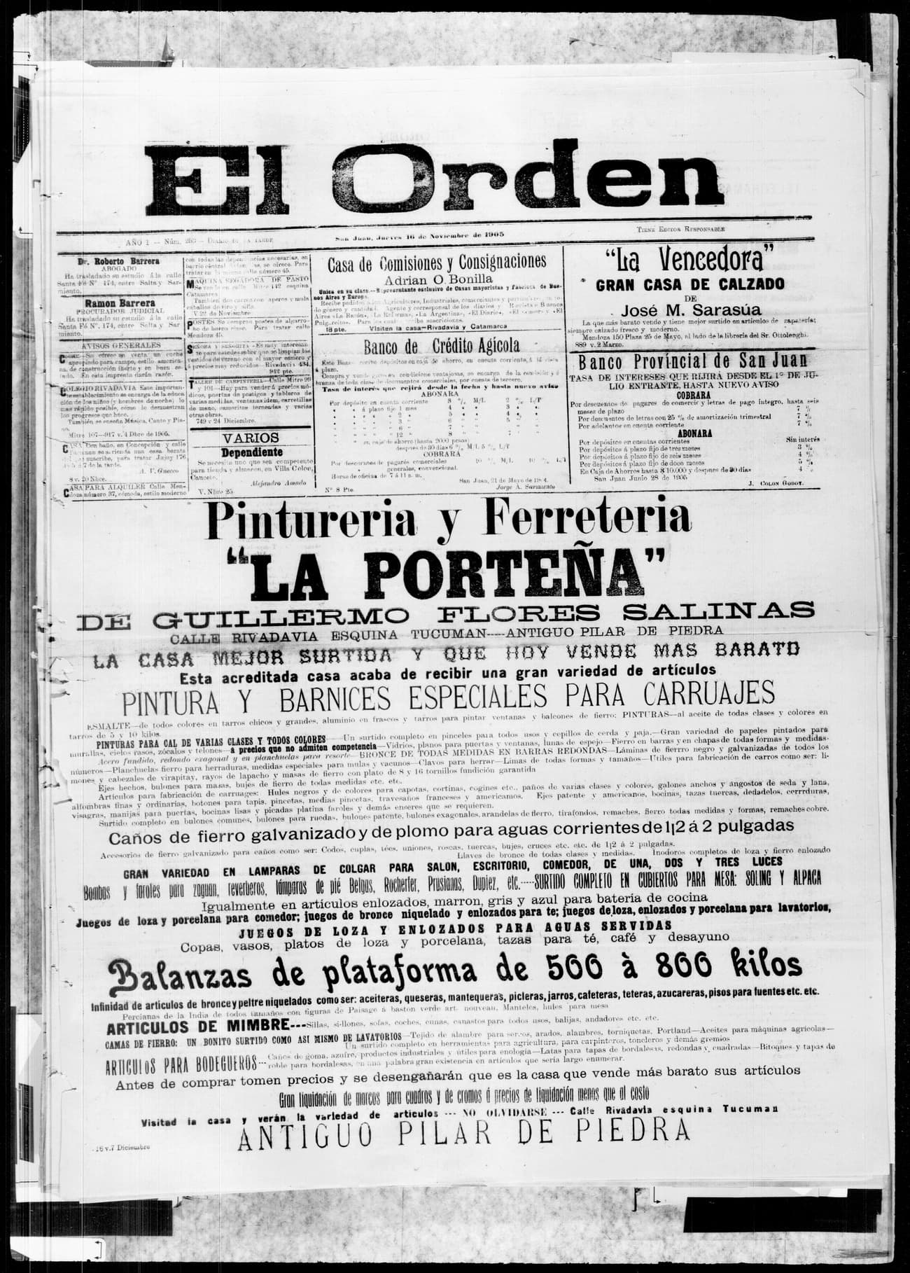 Portada · 16 de Noviembre de 1905