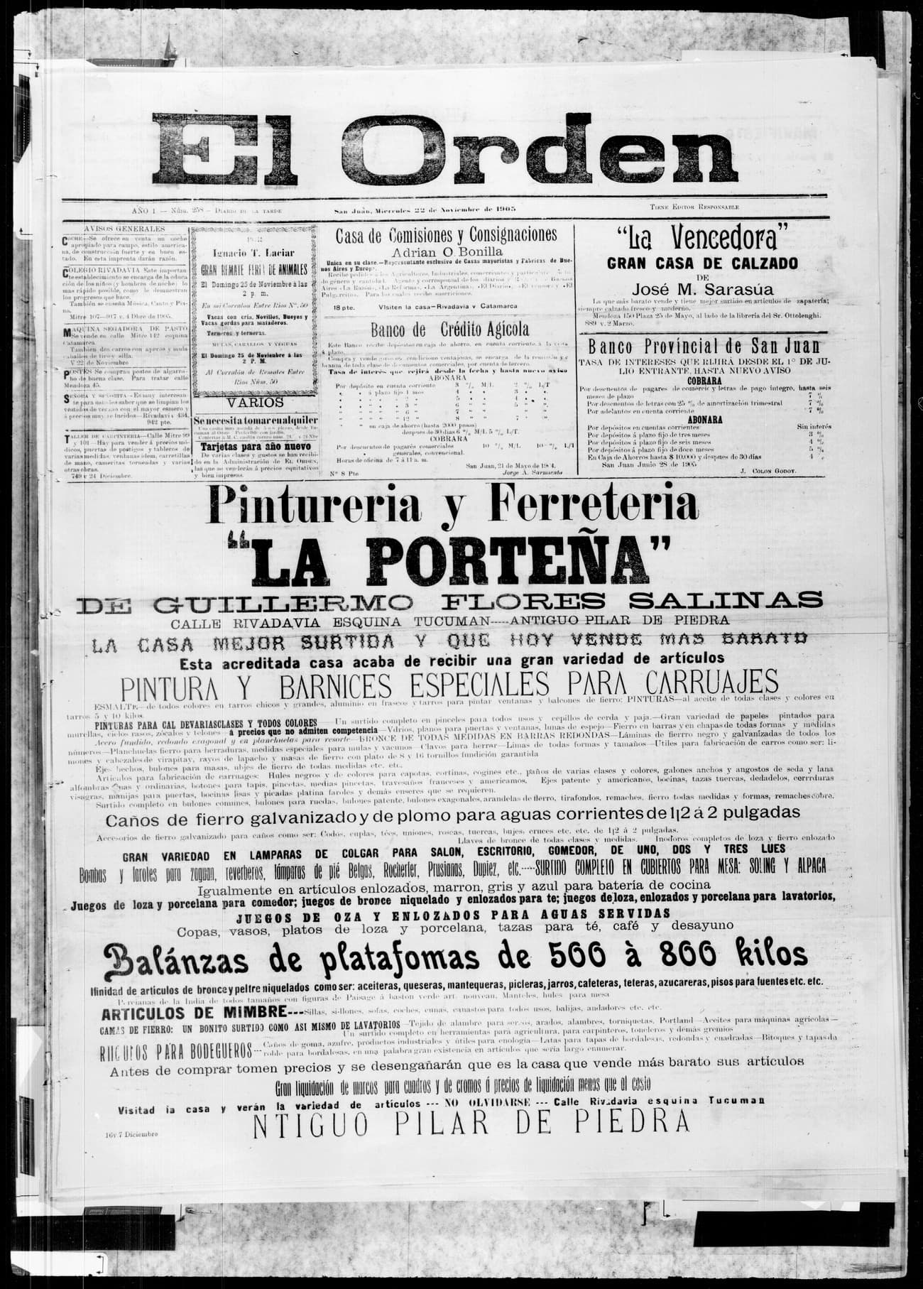 Portada · 22 de Noviembre de 1905