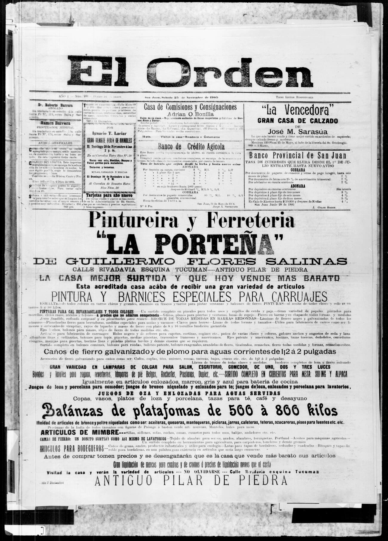 Portada · 25 de Noviembre de 1905