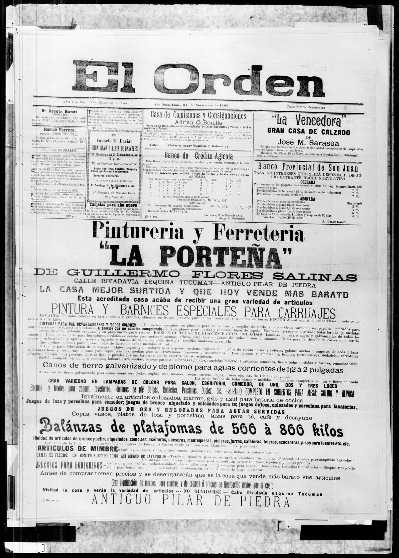 Portada · 27 de Noviembre de 1905