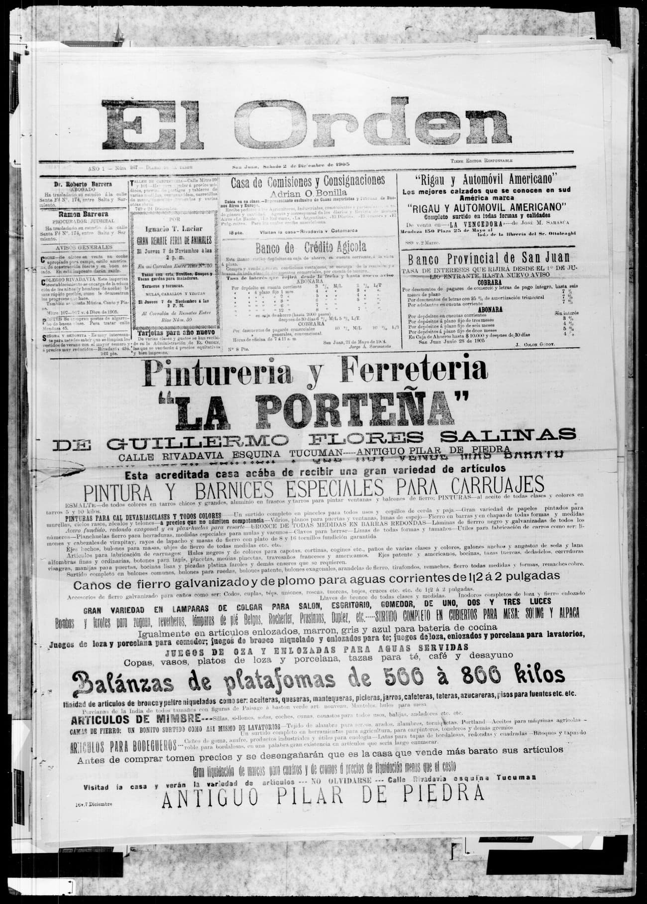 Portada · 2 de Diciembre de 1905