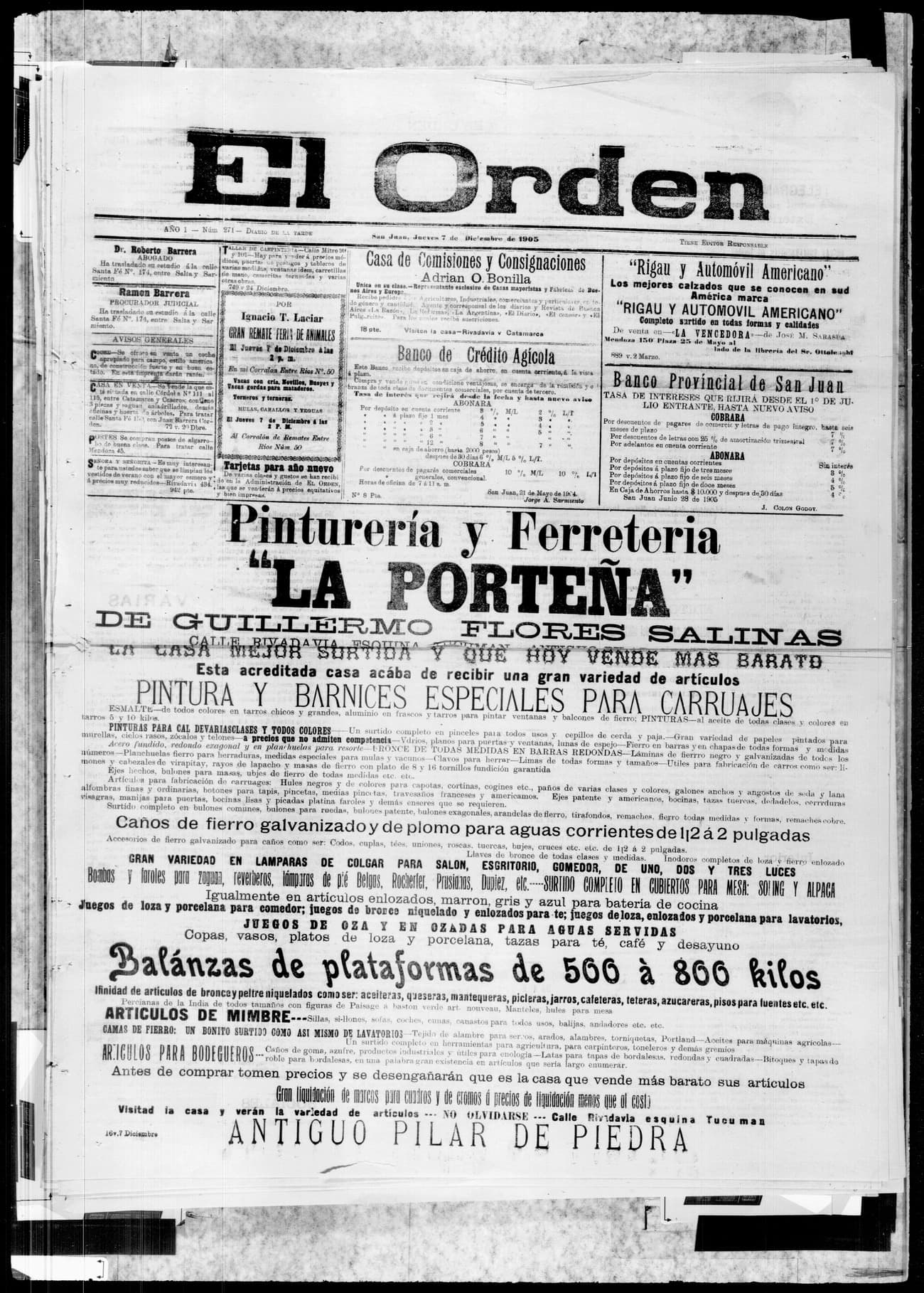 Portada · 7 de Diciembre de 1905