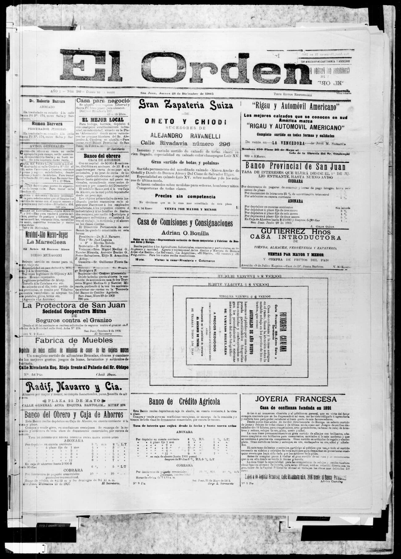 Portada · 21 de Diciembre de 1905