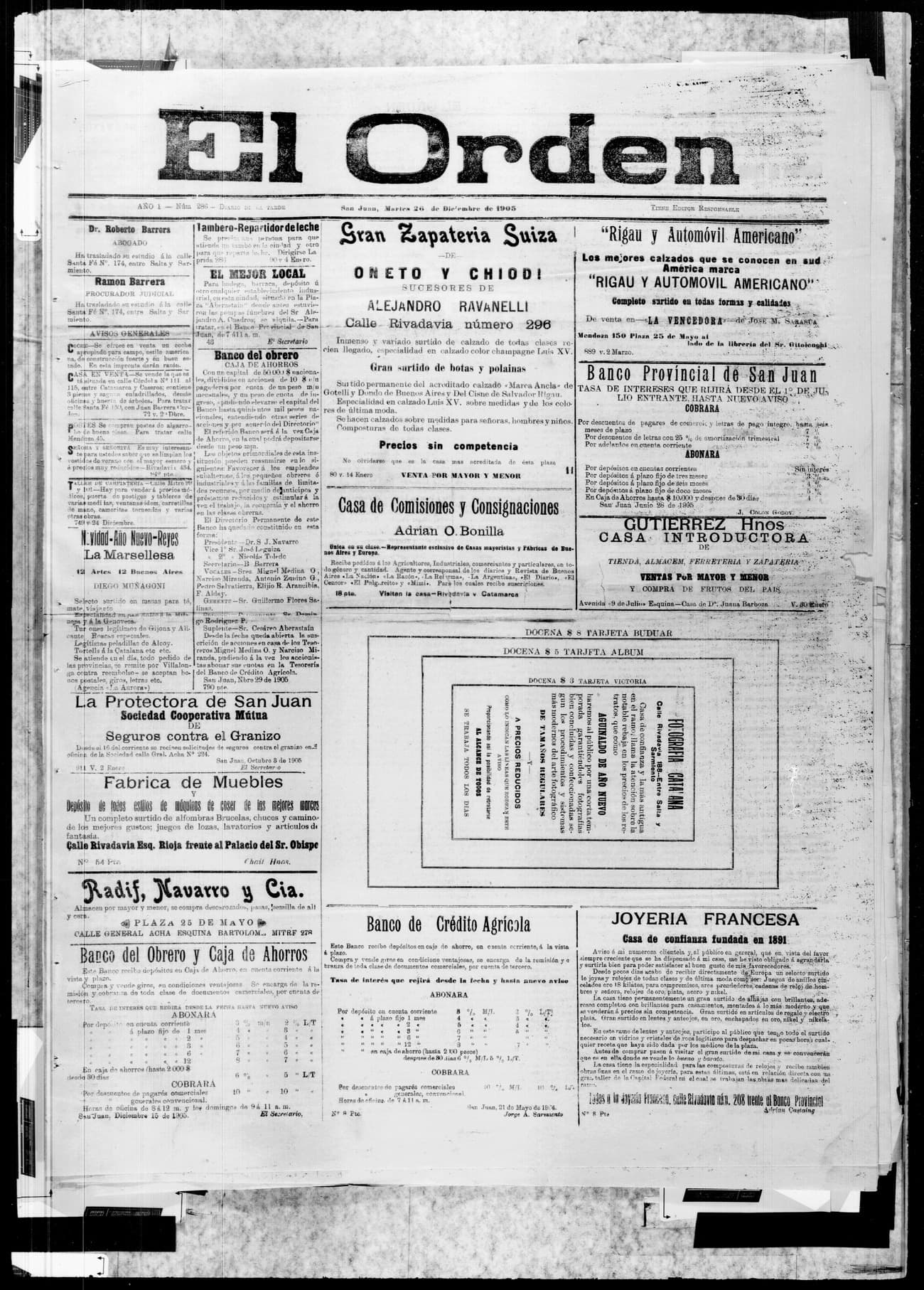 Portada · 26 de Diciembre de 1905