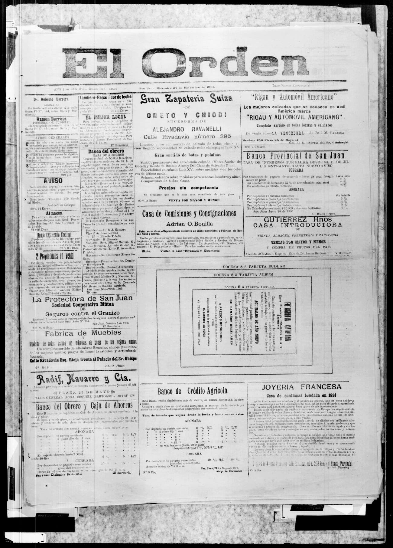 Portada · 27 de Diciembre de 1905