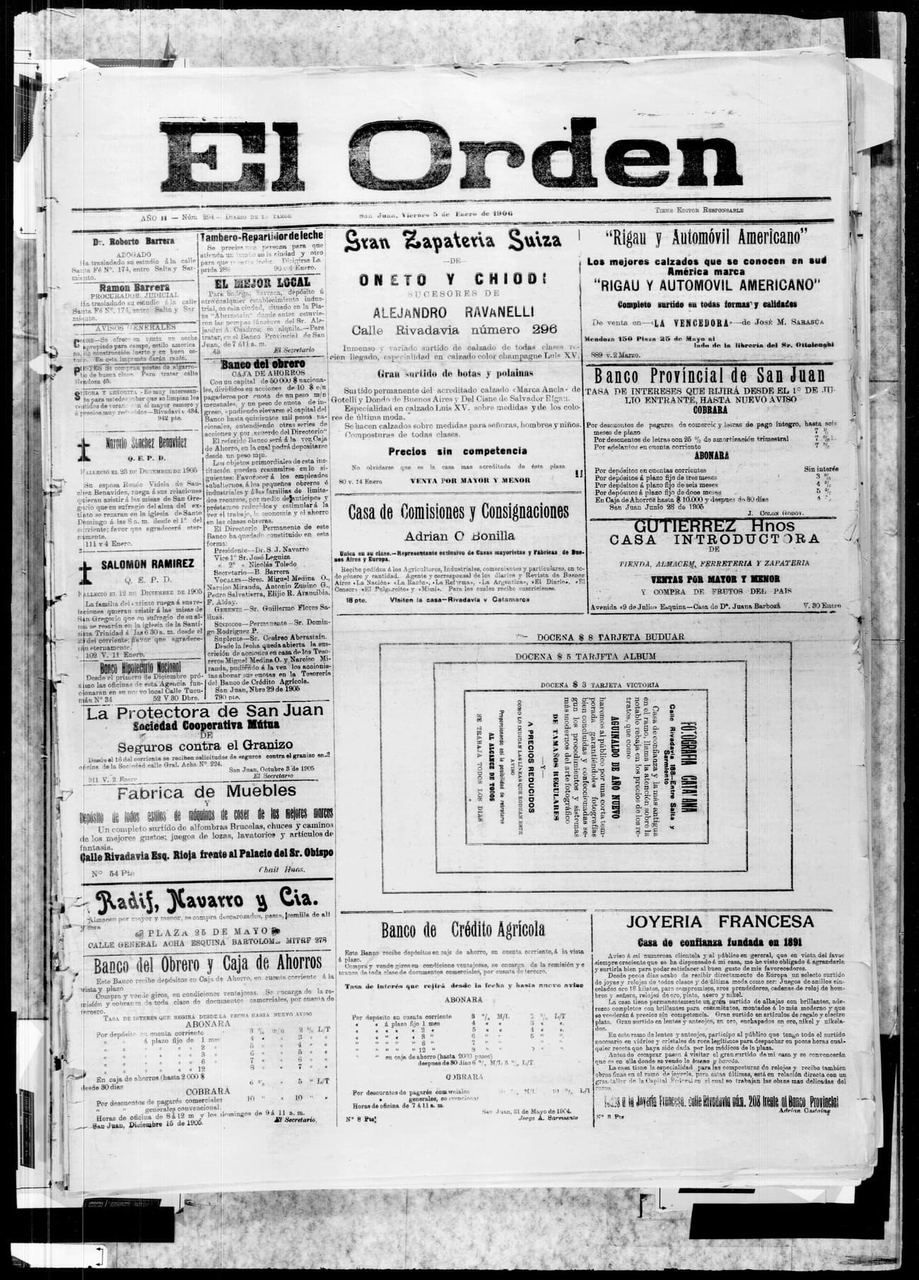 Portada · 5 de Enero de 1906