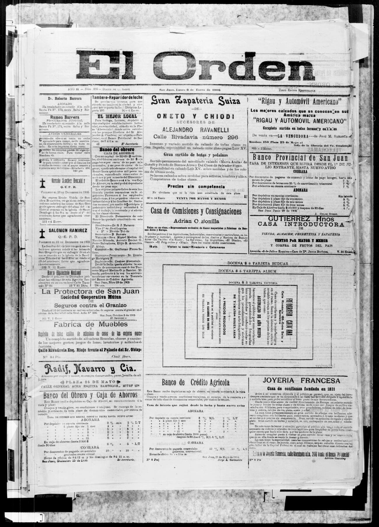 Portada · 8 de Enero de 1906