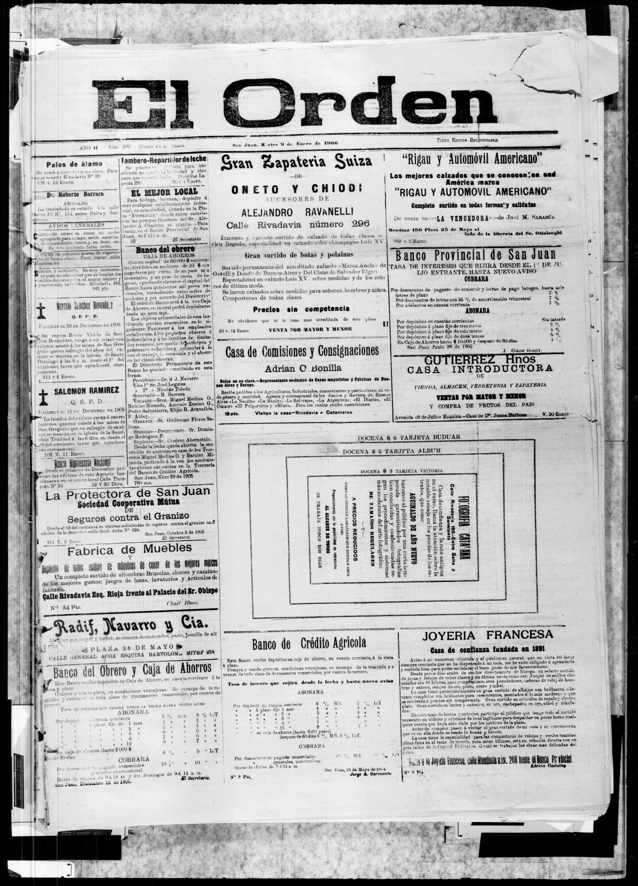 Portada · 9 de Enero de 1906