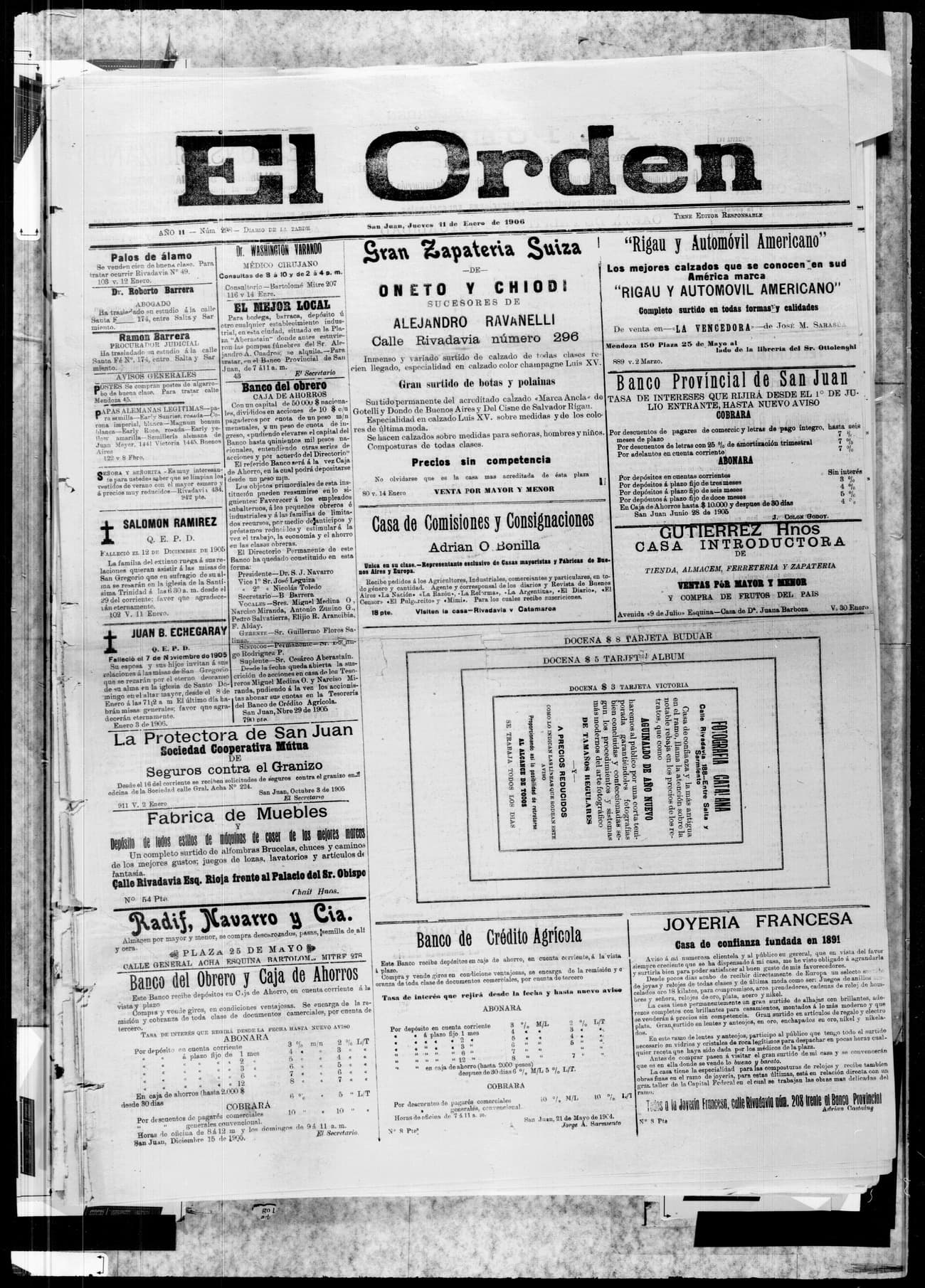 Portada · 11 de Enero de 1906
