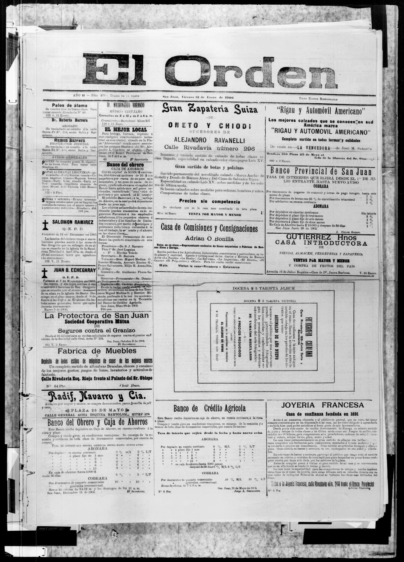 Portada · 12 de Enero de 1906