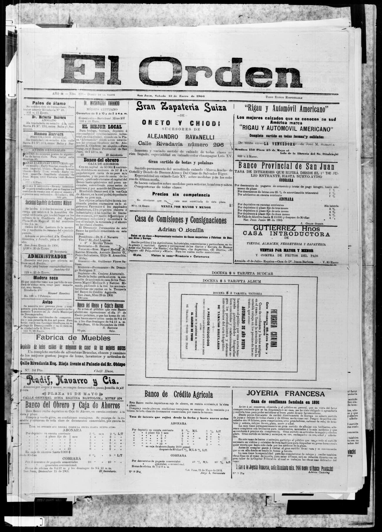 Portada · 13 de Enero de 1906