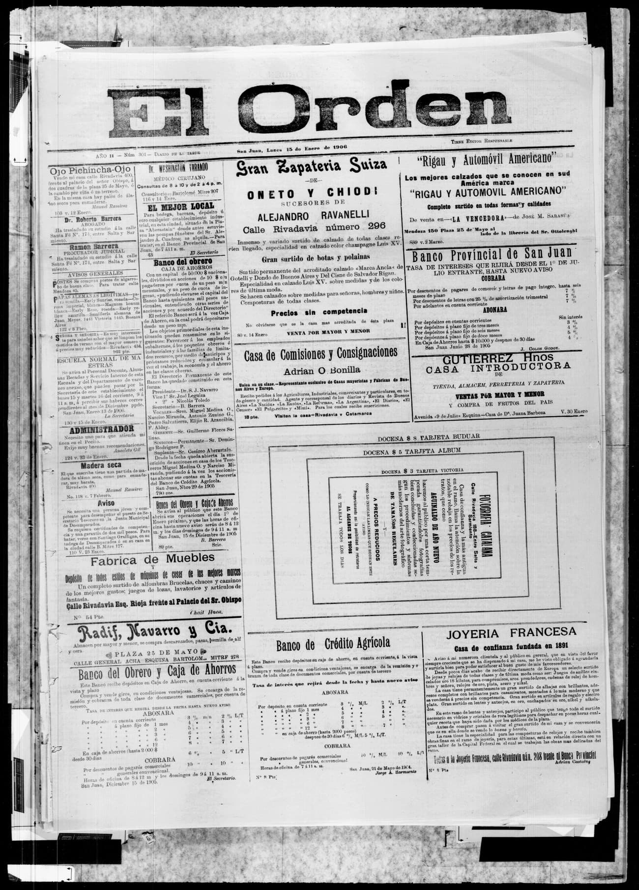Portada · 15 de Enero de 1906