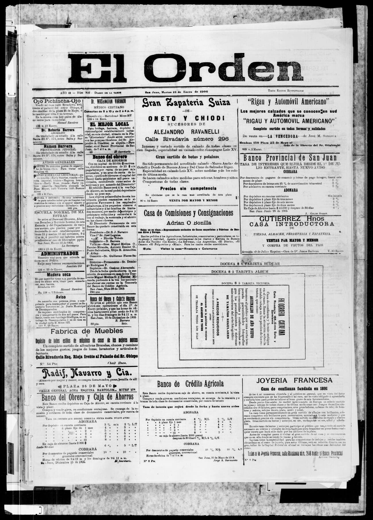 Portada · 16 de Enero de 1906