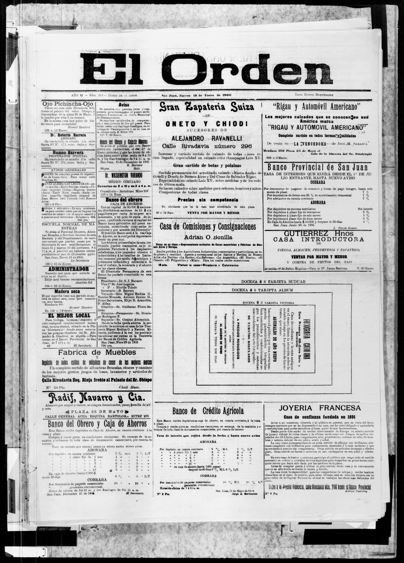 Portada · 18 de Enero de 1906