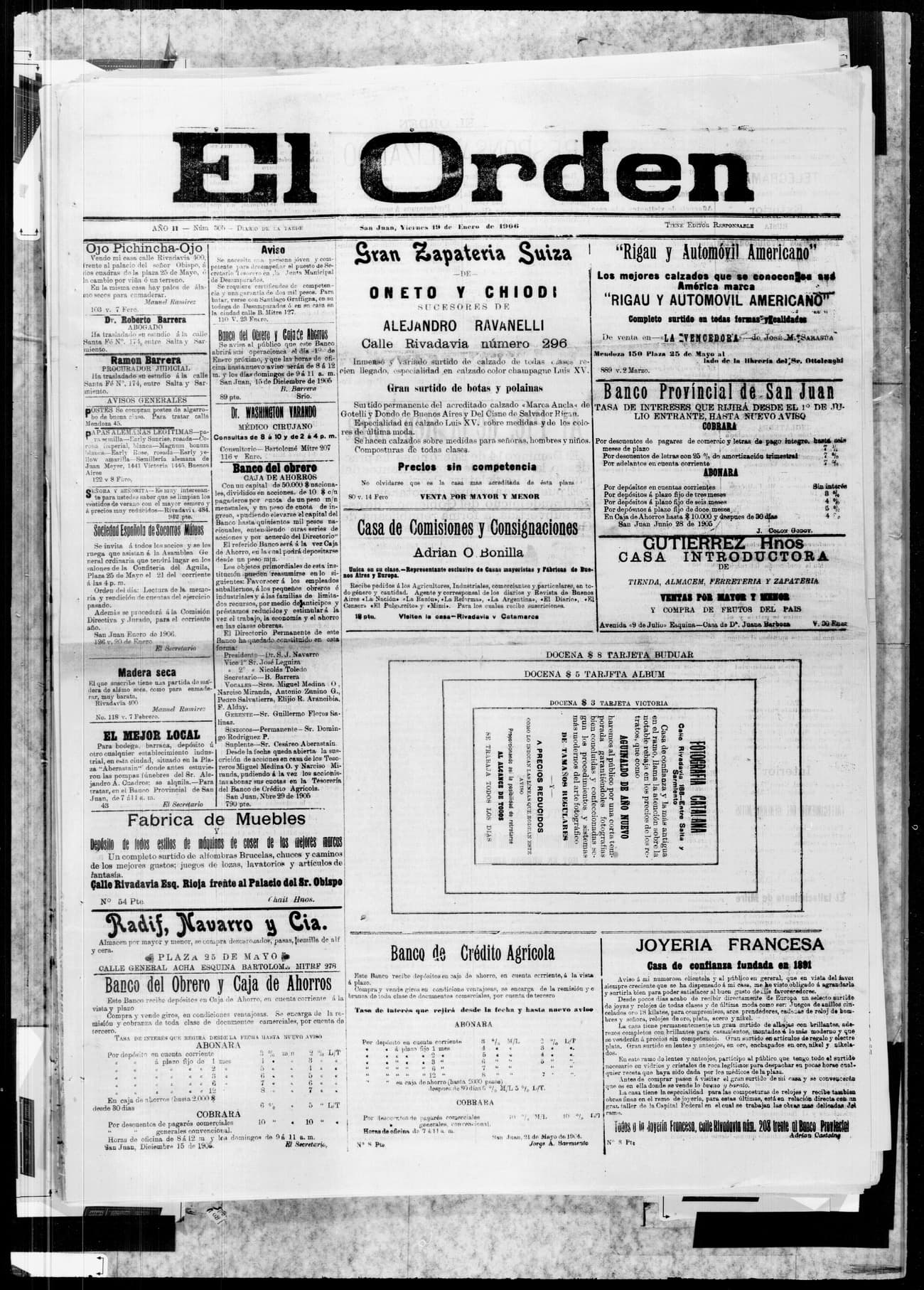 Portada · 19 de Enero de 1906