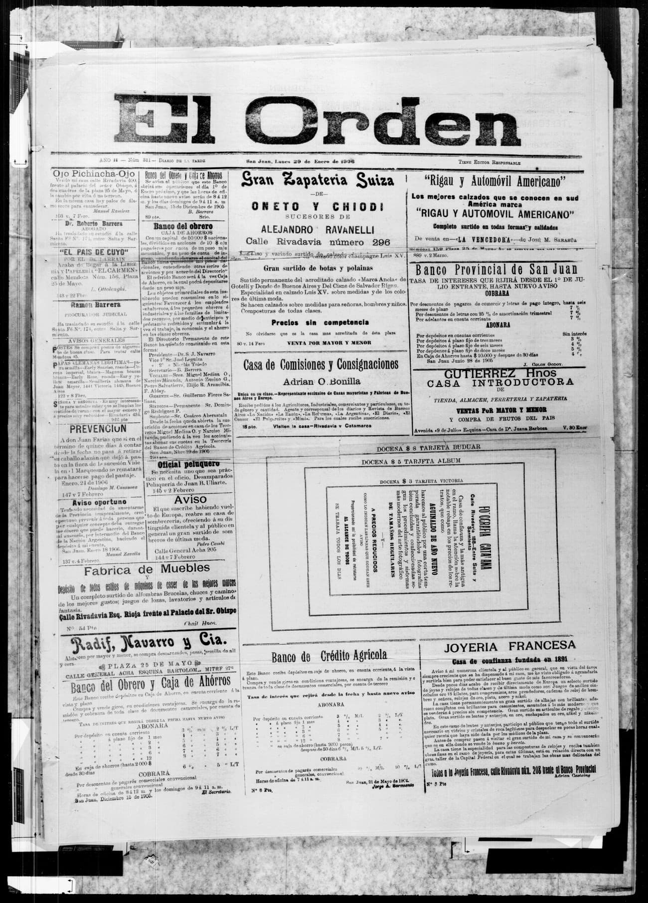 Portada · 29 de Enero de 1906