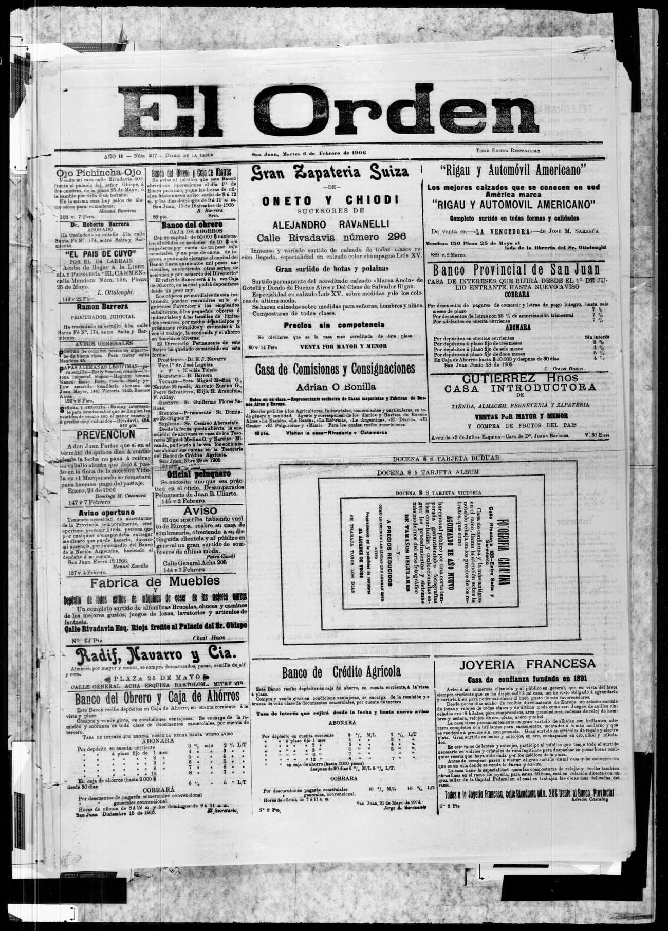 Portada · 6 de Febrero de 1906
