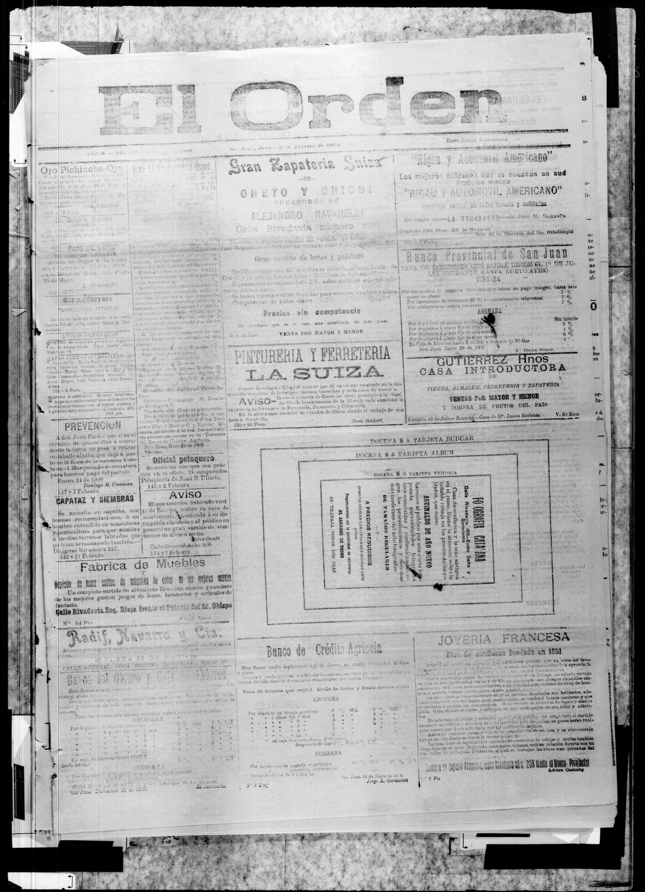Portada · 8 de Febrero de 1906