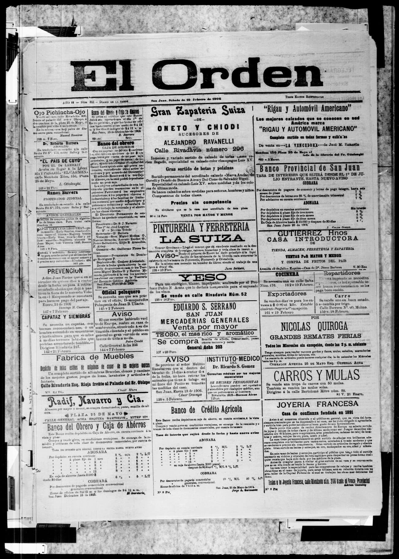 Portada · 10 de Febrero de 1906