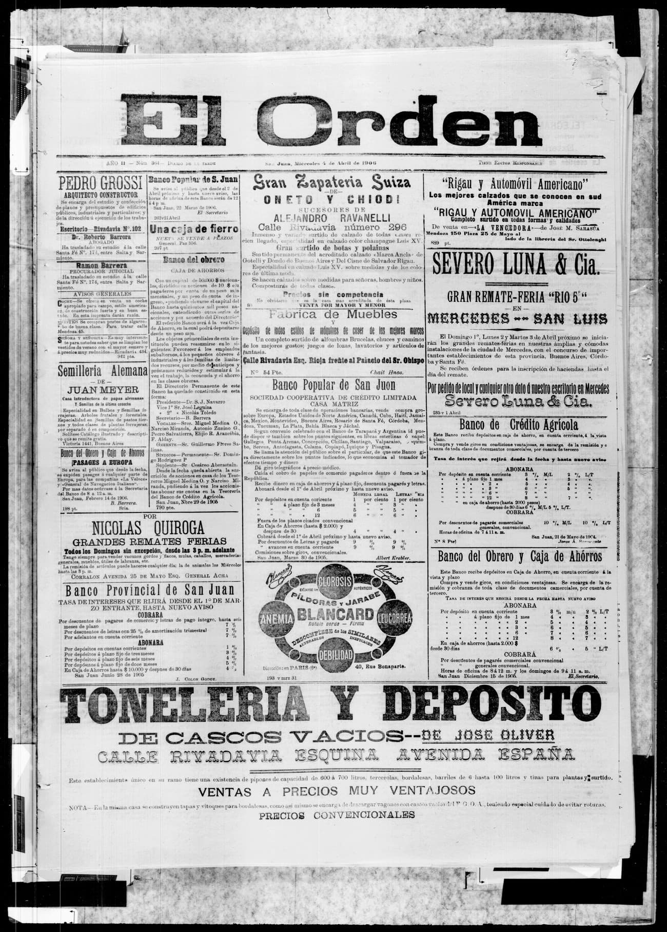 Portada · 4 de Abril de 1906