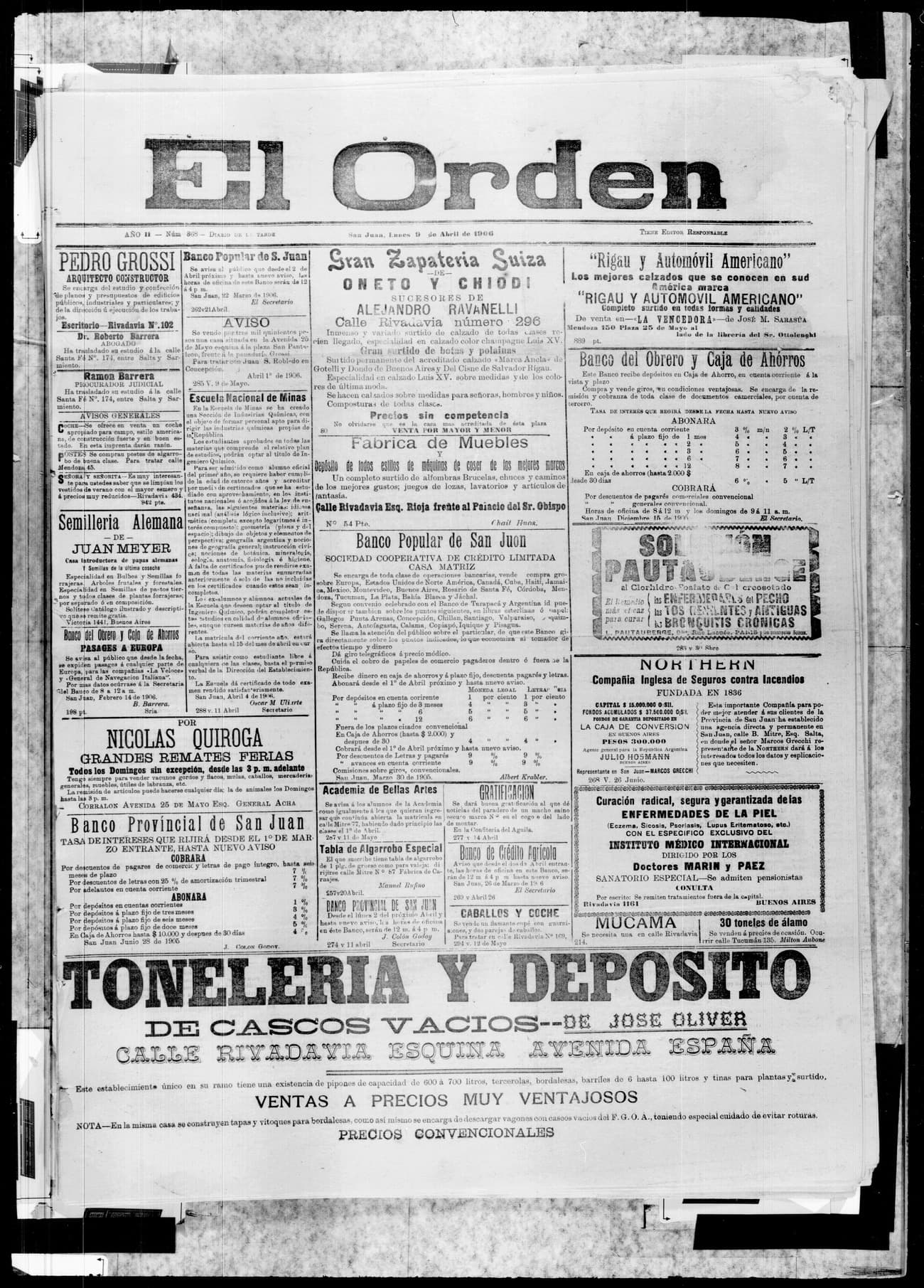 Portada · 9 de Abril de 1906