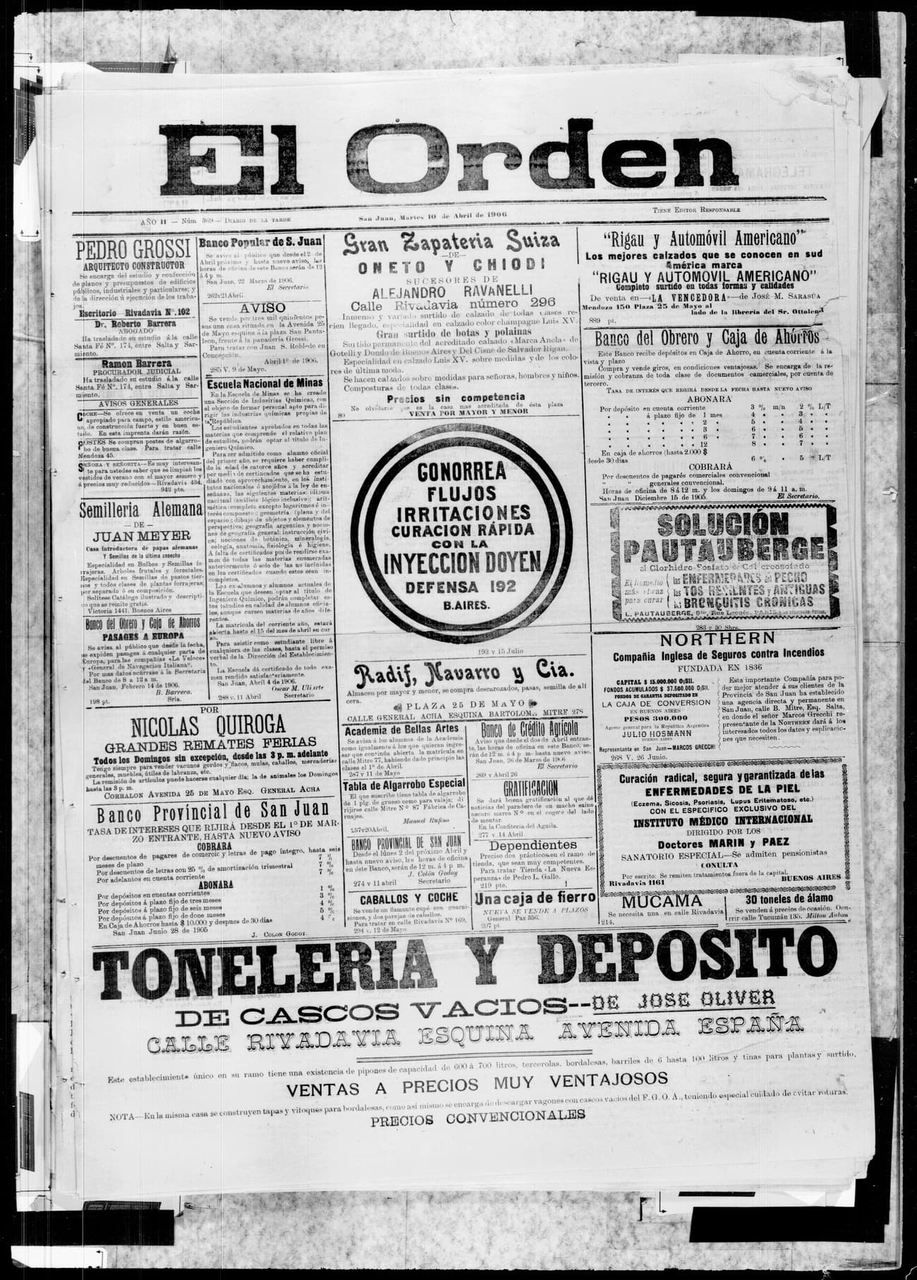 Portada · 10 de Abril de 1906