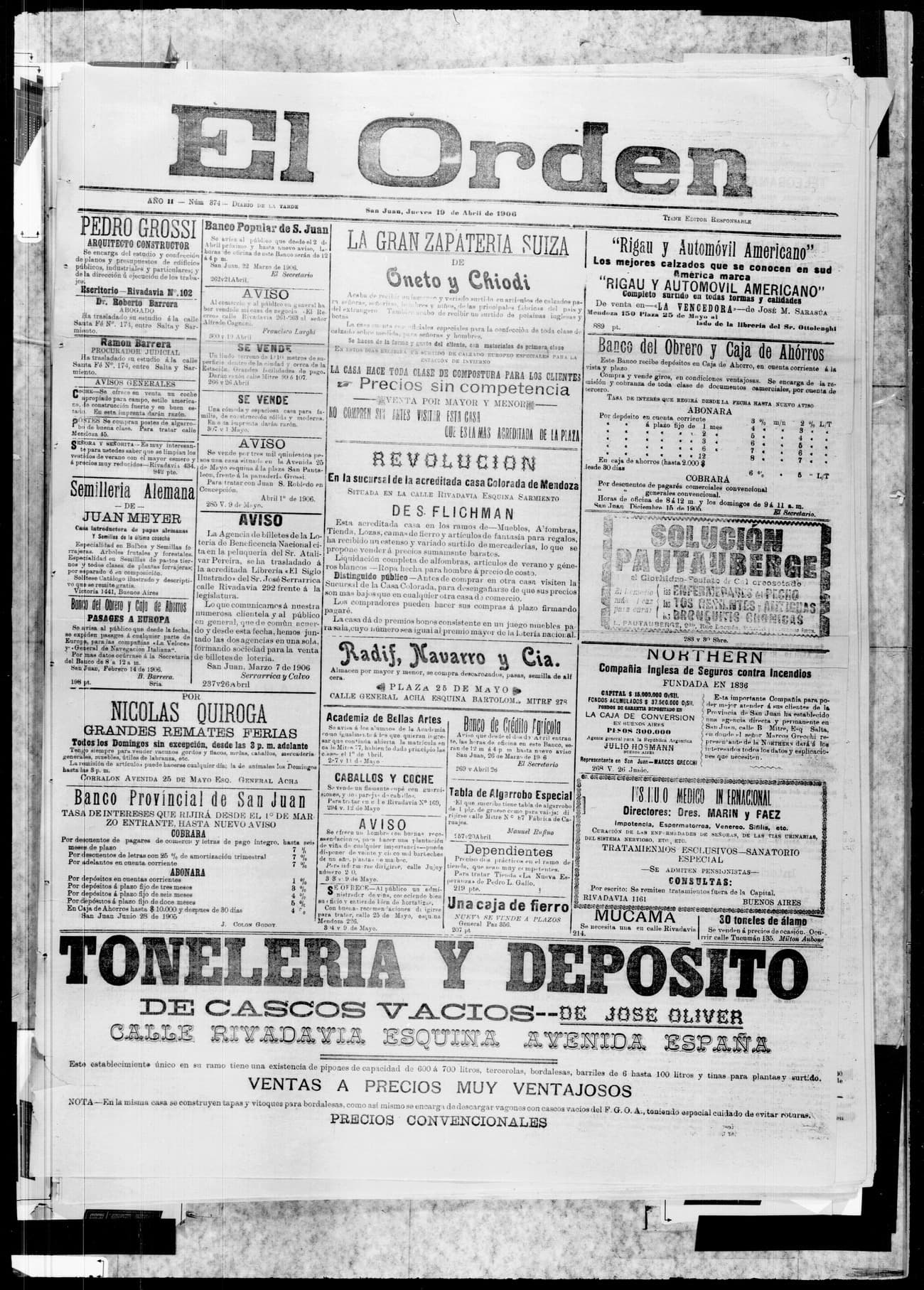 Portada · 19 de Abril de 1906