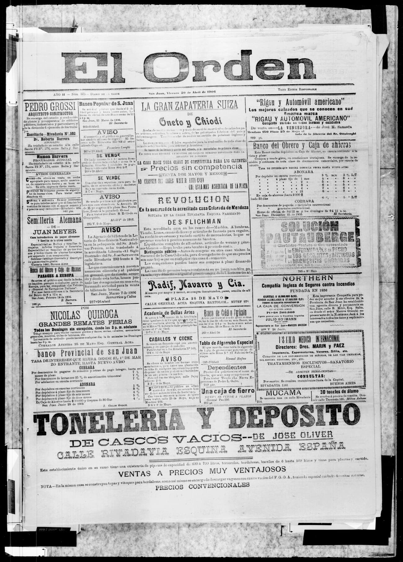 Portada · 20 de Abril de 1906